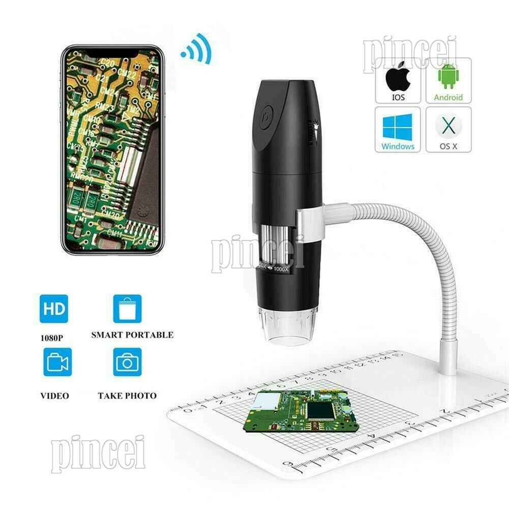 Maxgeek 200MP Digital Microscope Wireless WiFi 1000X USB Magnifier f/iOS Andriod