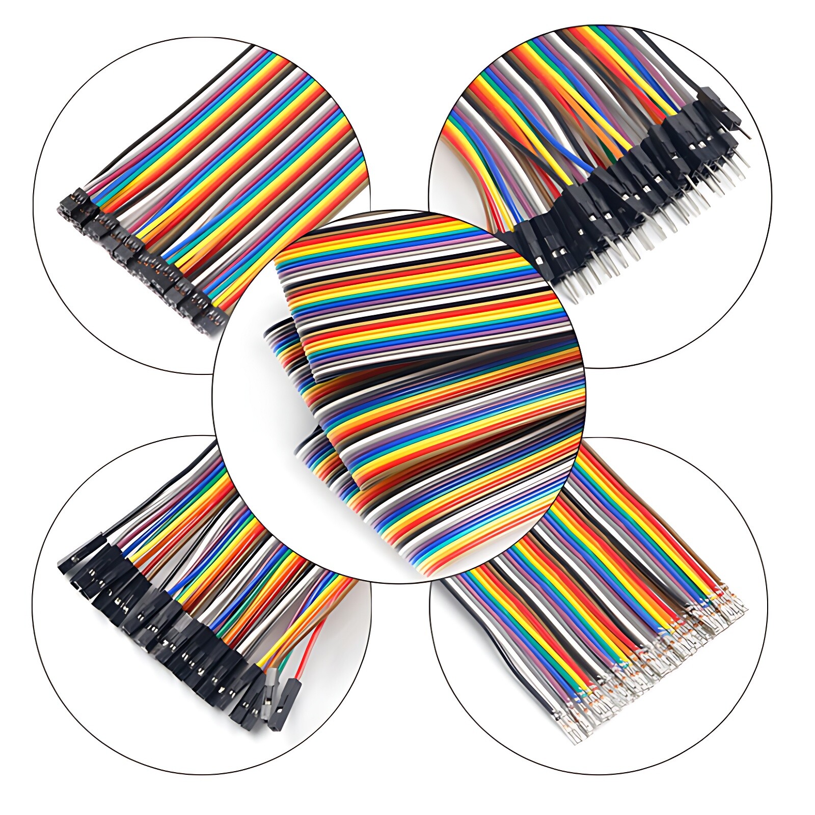 40P Dupont Jump Wire M-F M-M F-F Jumper Breadboard Cable Lead 10/15/21/30/40cm