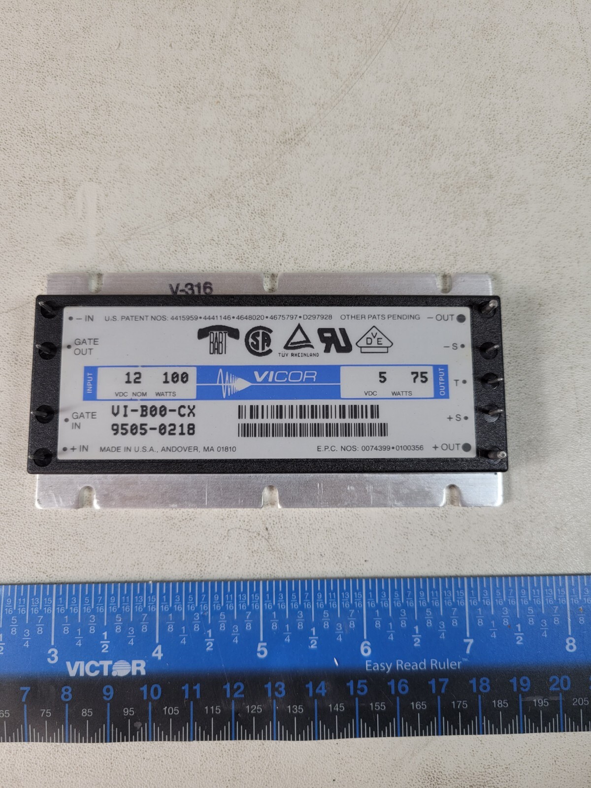 (1 NEW) Vicor VI-B00-CX DC/DC Converter INPUT 12VDC 100W OUTPUT 5VDC 75W