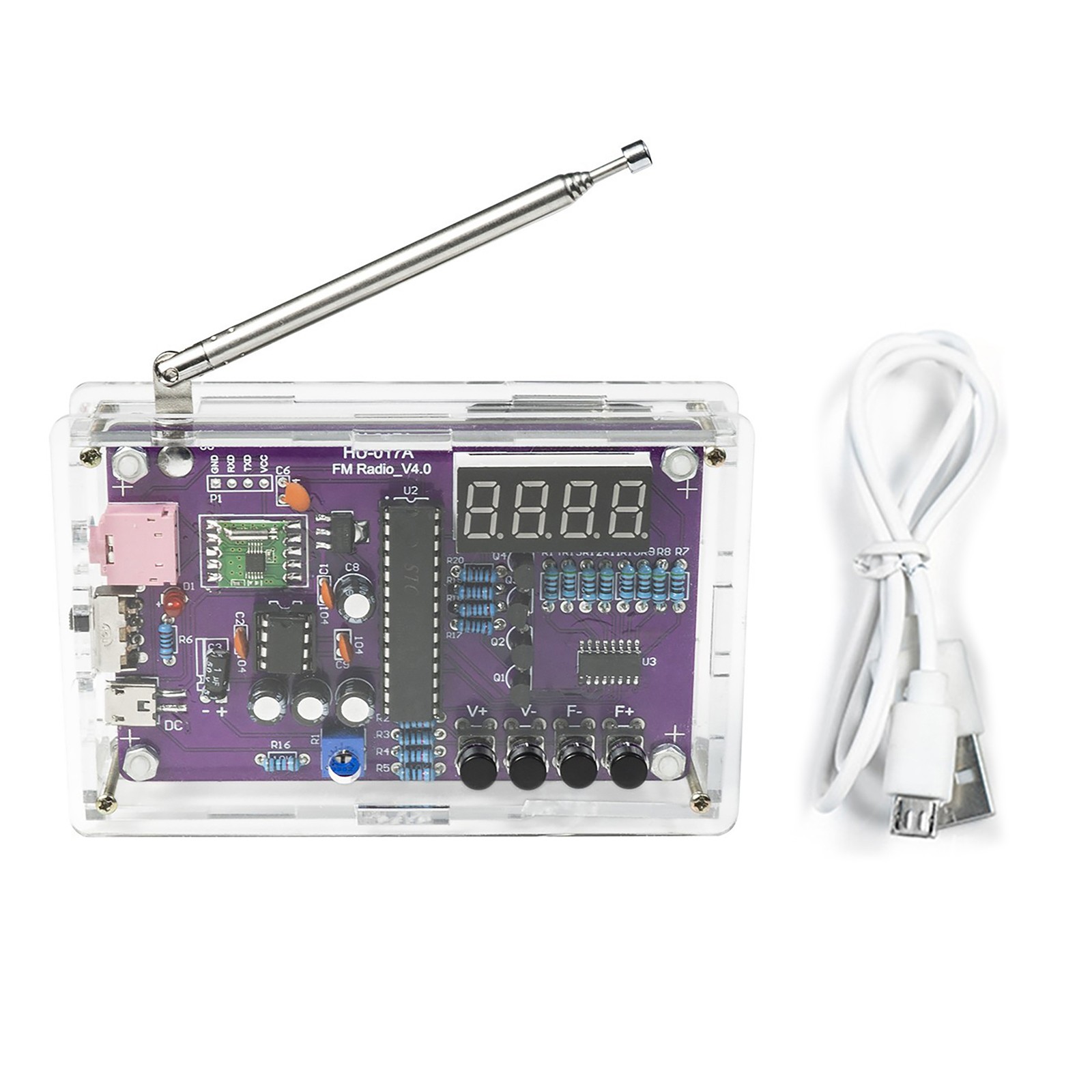 1 Set 87-108MHz TDA2822 FM Radio Module Kit Set Electronic DIY Parts with Shell