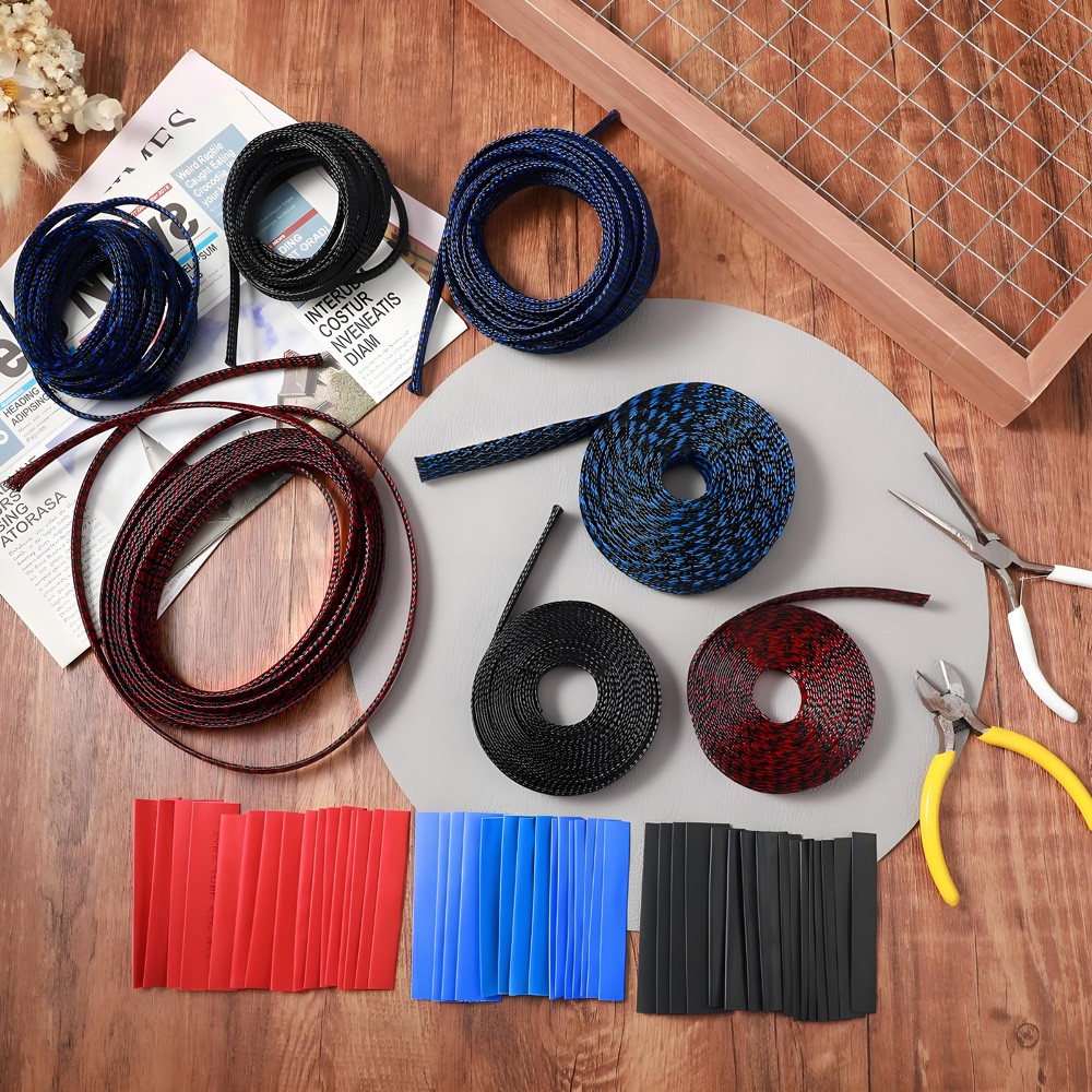 10mm-80mm Braid Braided Cable Sleeving Expandable Sleeve Wire Sheathing Harness
