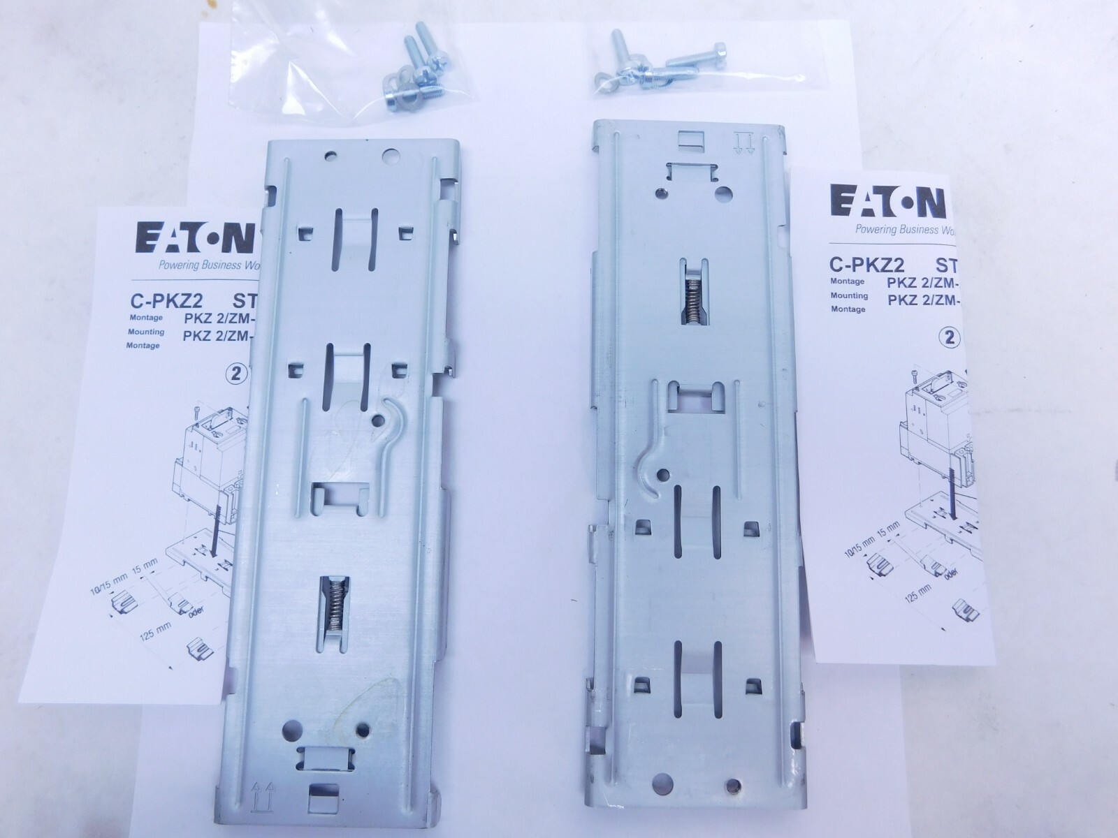 2 PACK! C-PKZ2 MOELLER EATON Clip-On Fitting Plate Din Rail Mountable Device (VN