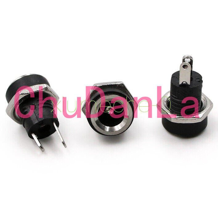 10Pcs 5.5×2.1mm Mini DC Power Supply Jack Socket Female Panel Mount Connector