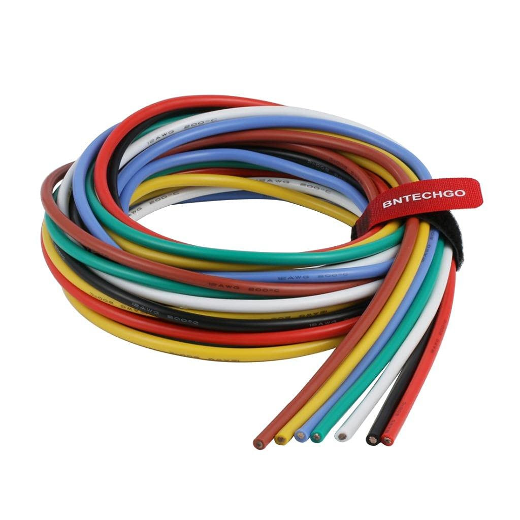 12 Gauge Silicone Wire Kit 10 Color Each 5 Ft Flexible 12 AWG Stranded Tinned Co