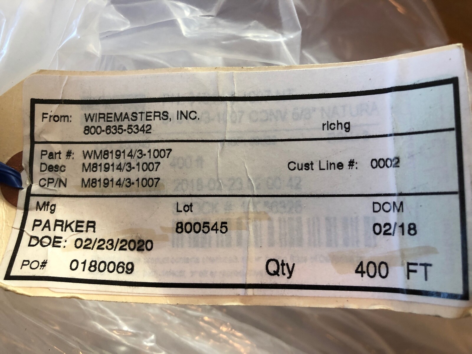 Aviation Highly Flexible Clear Teflon Convoluted Tubing .625″, P/N M81914/3-1007