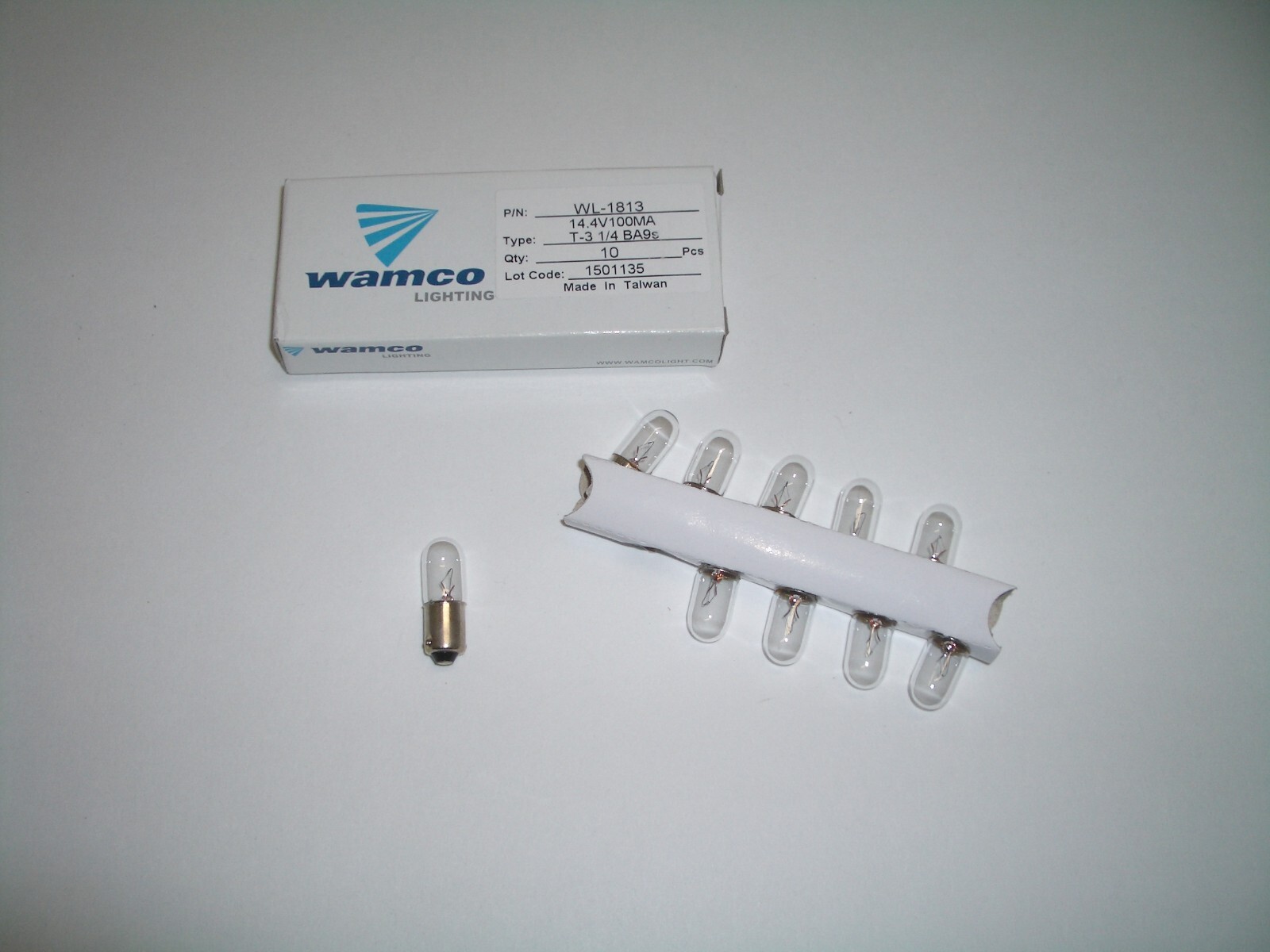 WAMCO 1813 INCANDESCENT LAMP 14.4VDC BULB B9 BAYONET BASE 10PC FOR YAESU FT-101