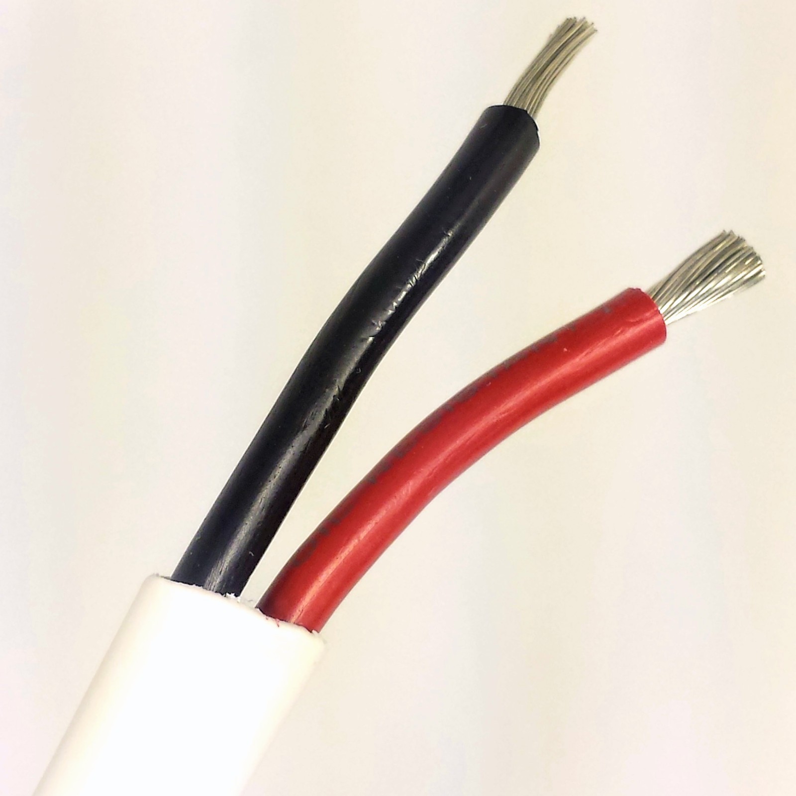 18/2 AWG Gauge Marine Grade Wire Boat Cable Tinned Copper Flat Black/Red