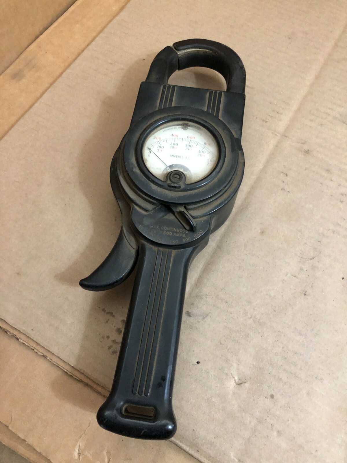 Weston 633 500 Amp Clamp-on Ammeter Amprobe Type A-1 *Made in USA* Amperes AC