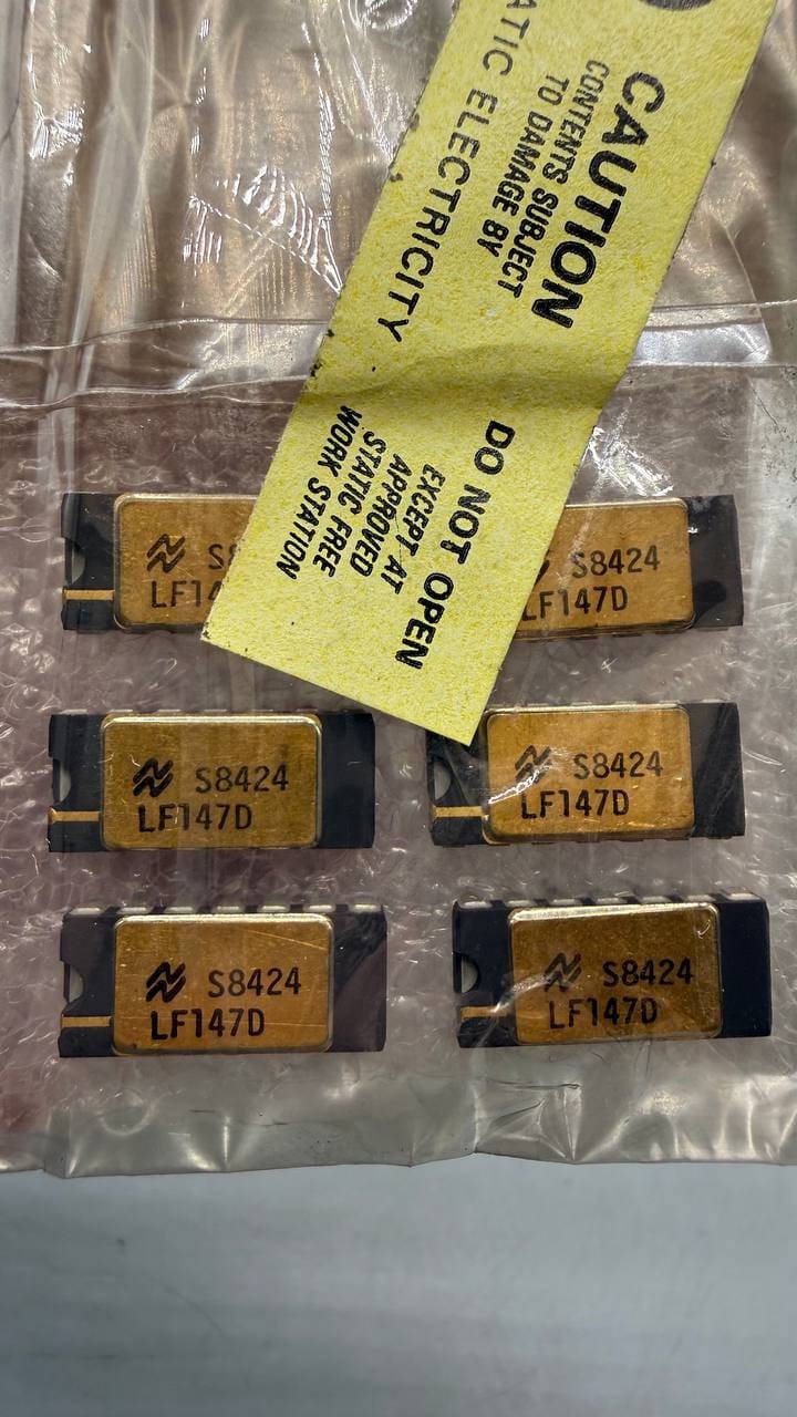 Lot of 6 National Semiconductor LF147D Quad JFET Op Amp ICs NOS