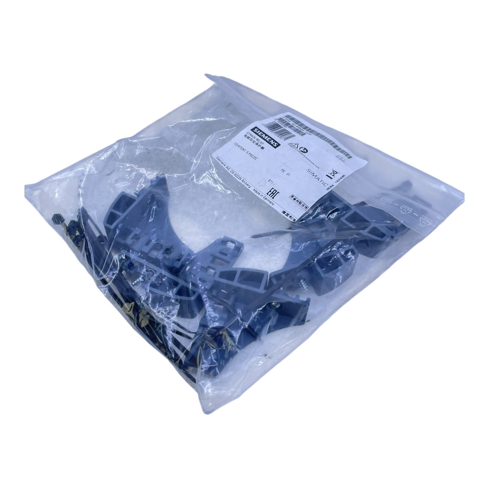 Siemens strain relief SIMATIC S7 6ES7193-6RA00-1AN0 pack: 20 pieces for industry
