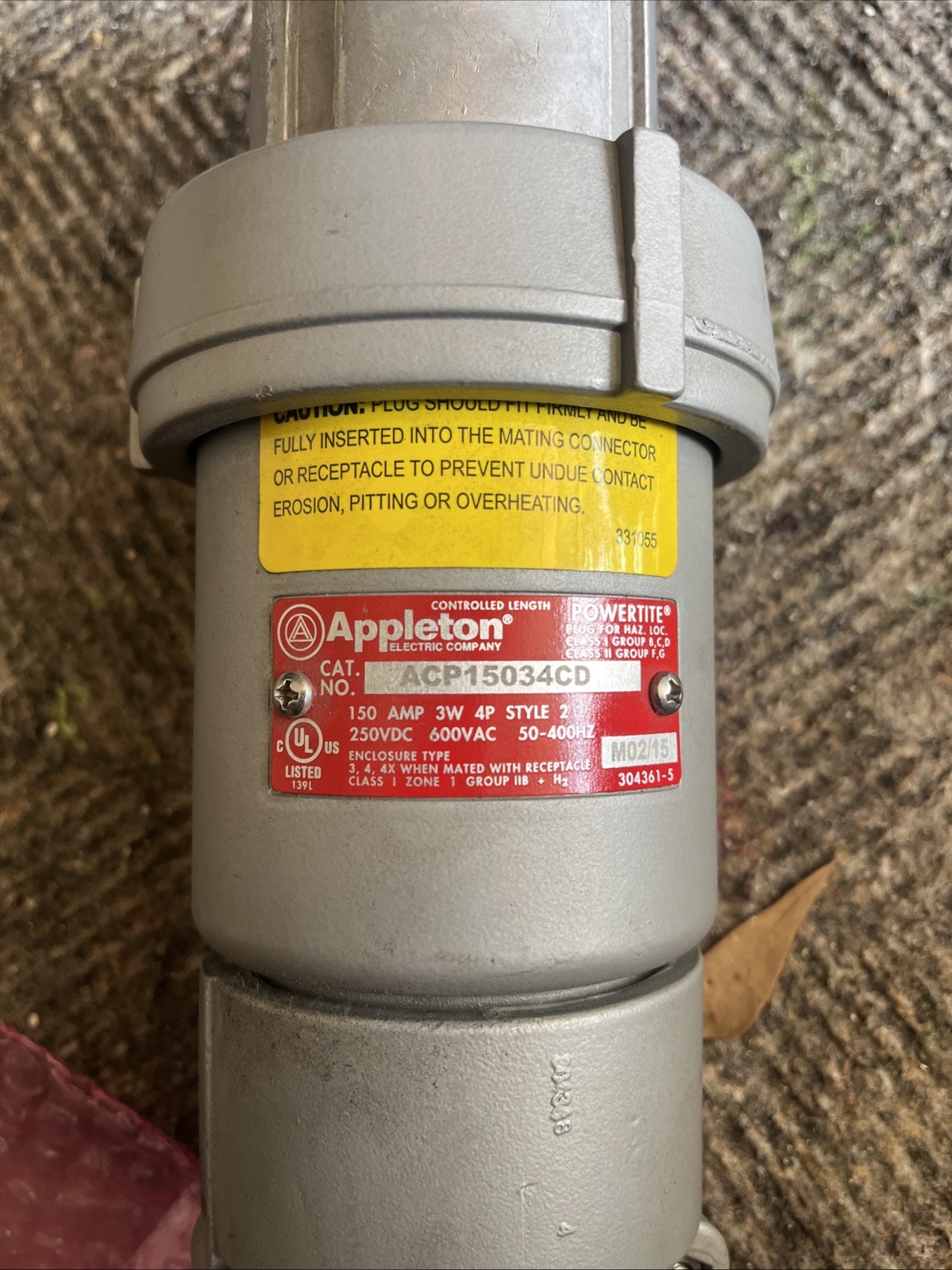 Appleton ACP15034CD 150A Powertite Clamping Ring Plug, New , strain relief Kit.