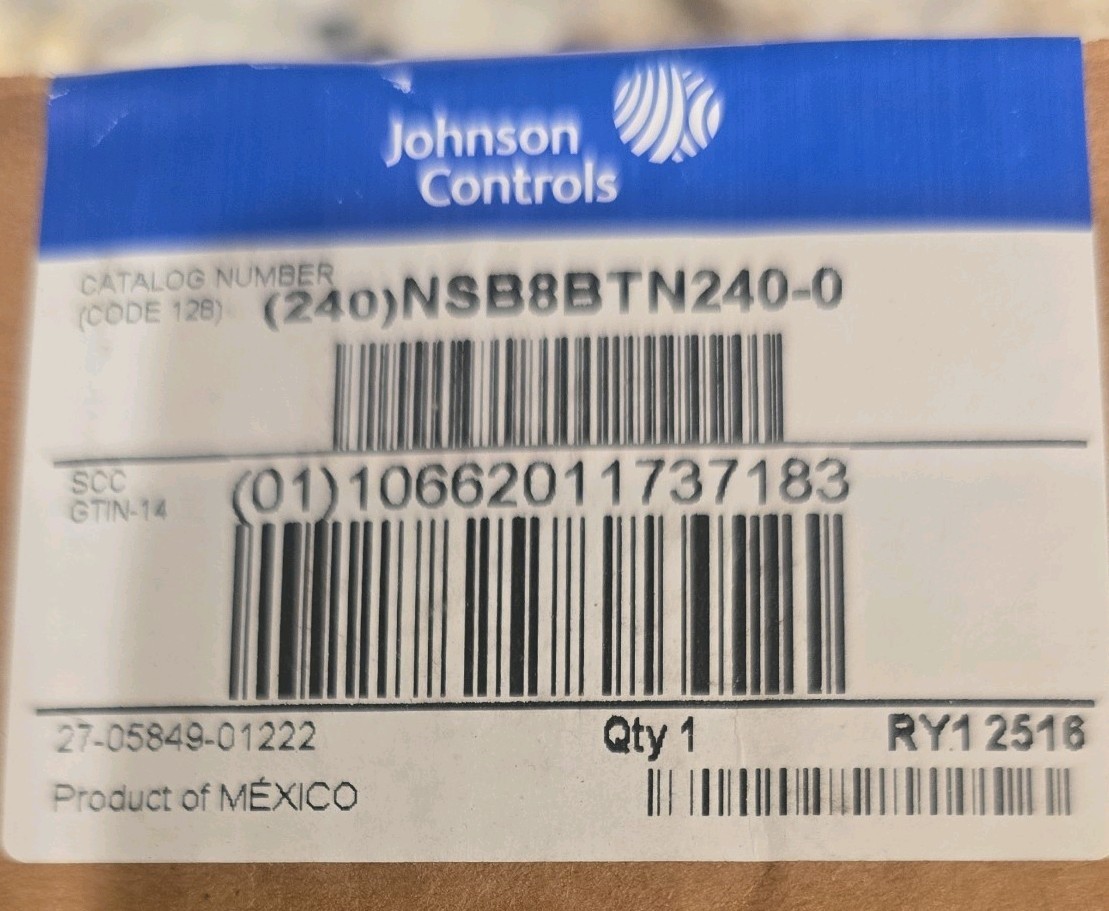 JOHNSON CONTROLS NSB8BTN240-0G / NSB8BTN2400G (NEW IN BOX)