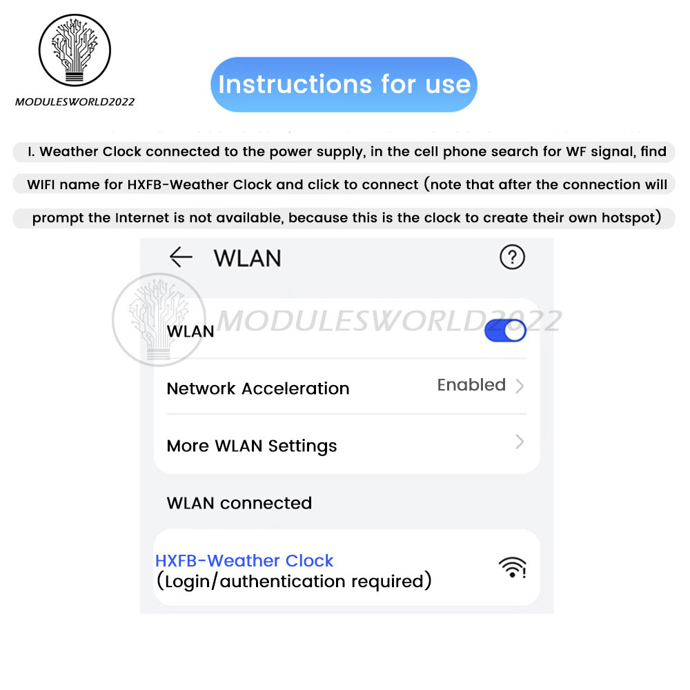 DIY ESP8266 Mini Weather Forecast Electronic Clock Kit 0.96″ OLED Display+Shell
