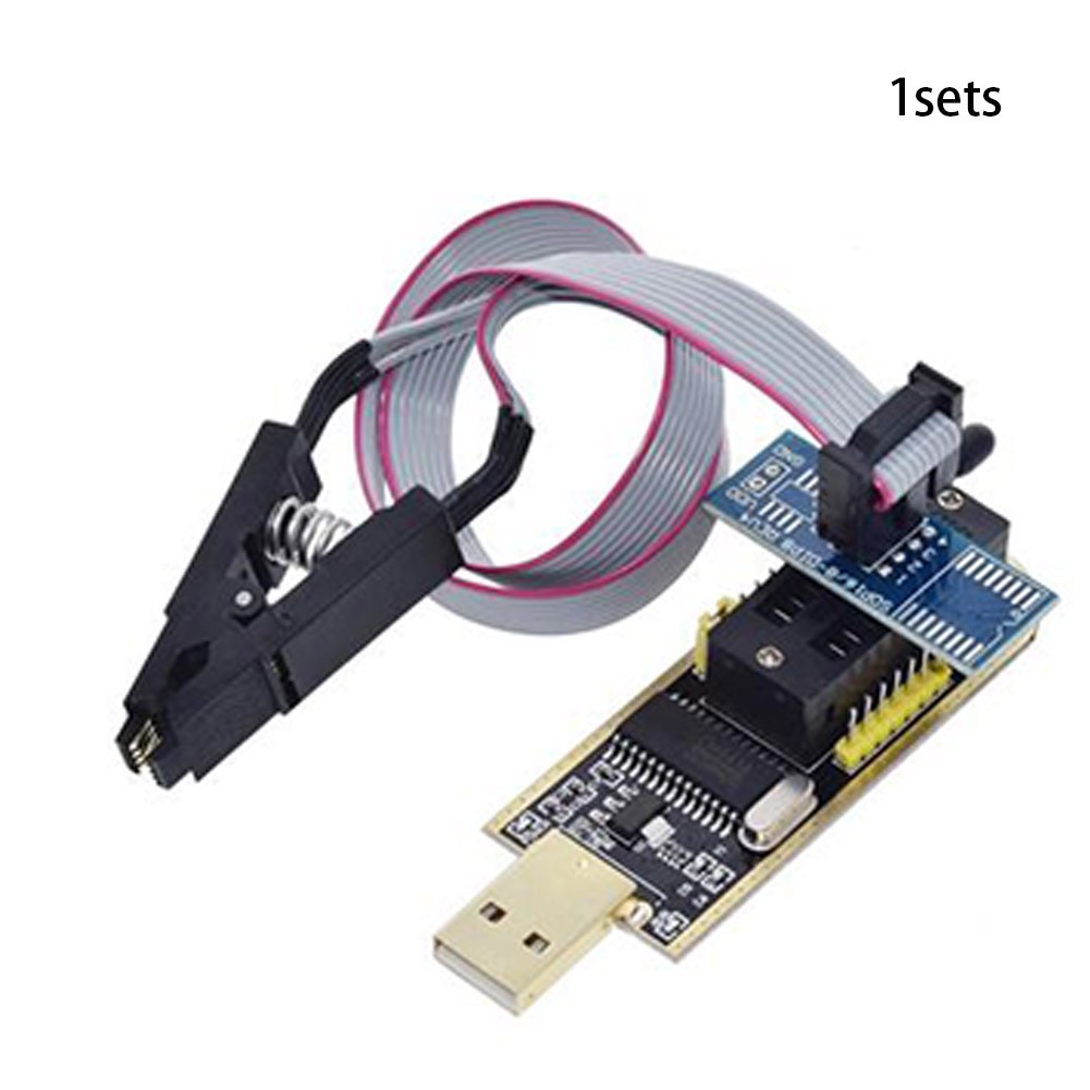 1 Set USB Programmer SOP8 To DIP8 Test Programming Folder CH341A Module