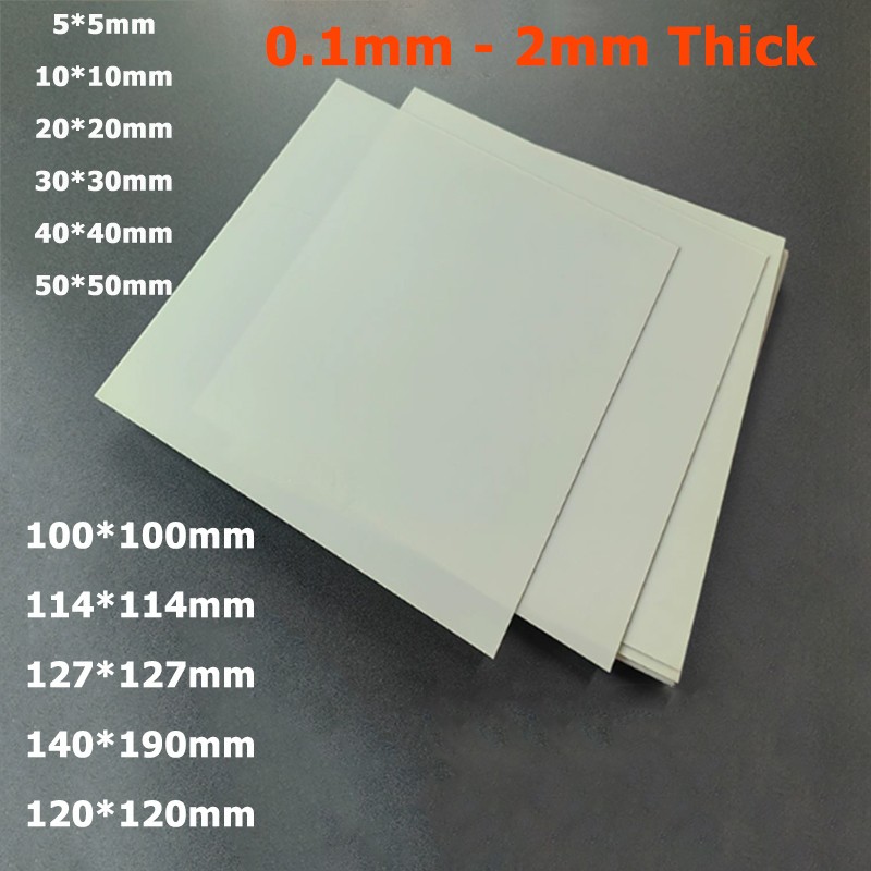 0.1mm-2mm Thick Aluminum Nitride Ceramic Sheet Heat Sink Pads ALN Ceramic Gasket