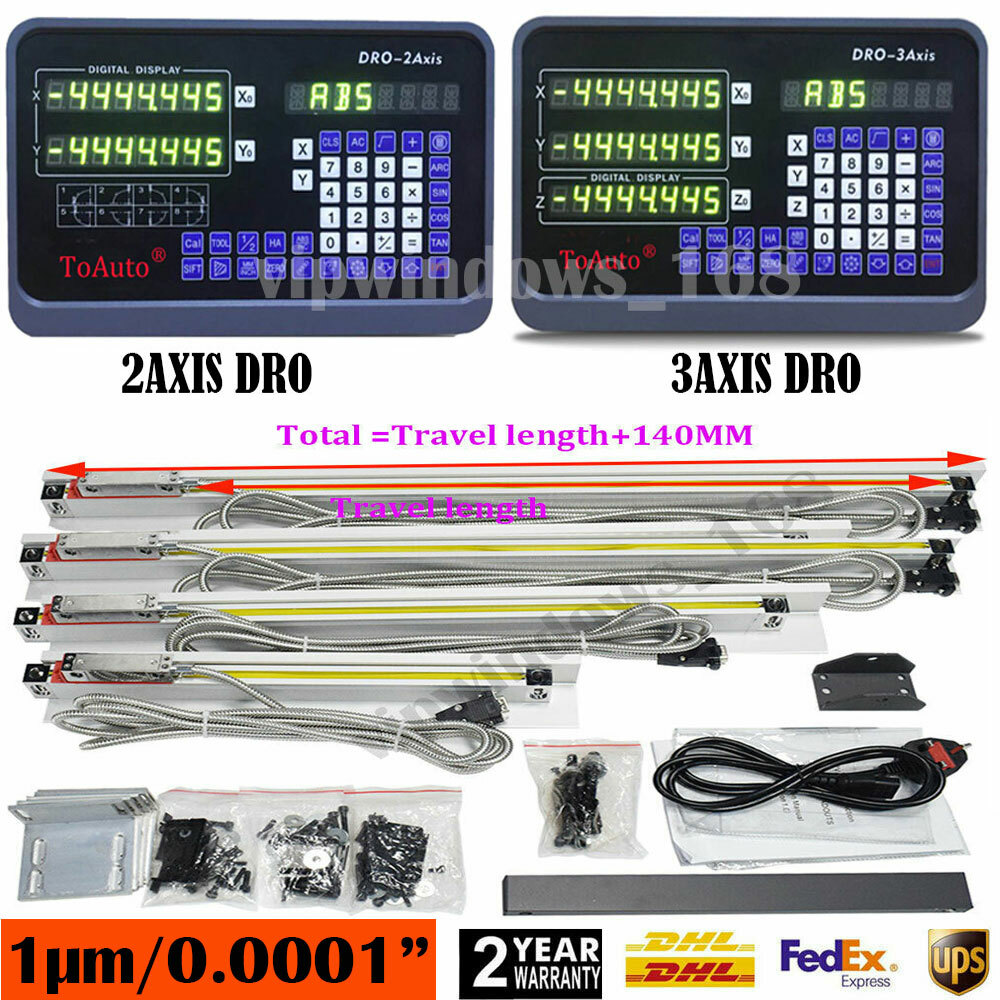 1um Linear Scale DRO Digital Readout Glass Scales High Precision CNC Lathe Mill