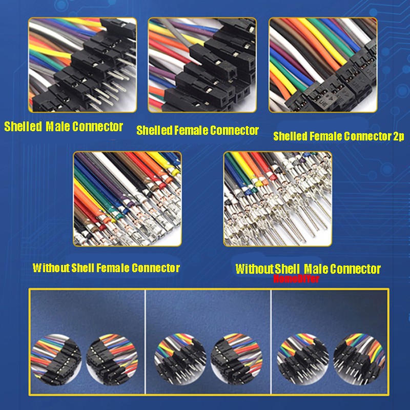 40PCS Dupont Jump Wires M-F M-M F-F Jumper Breadboard Cable Lead Hobby 10-40 Pin