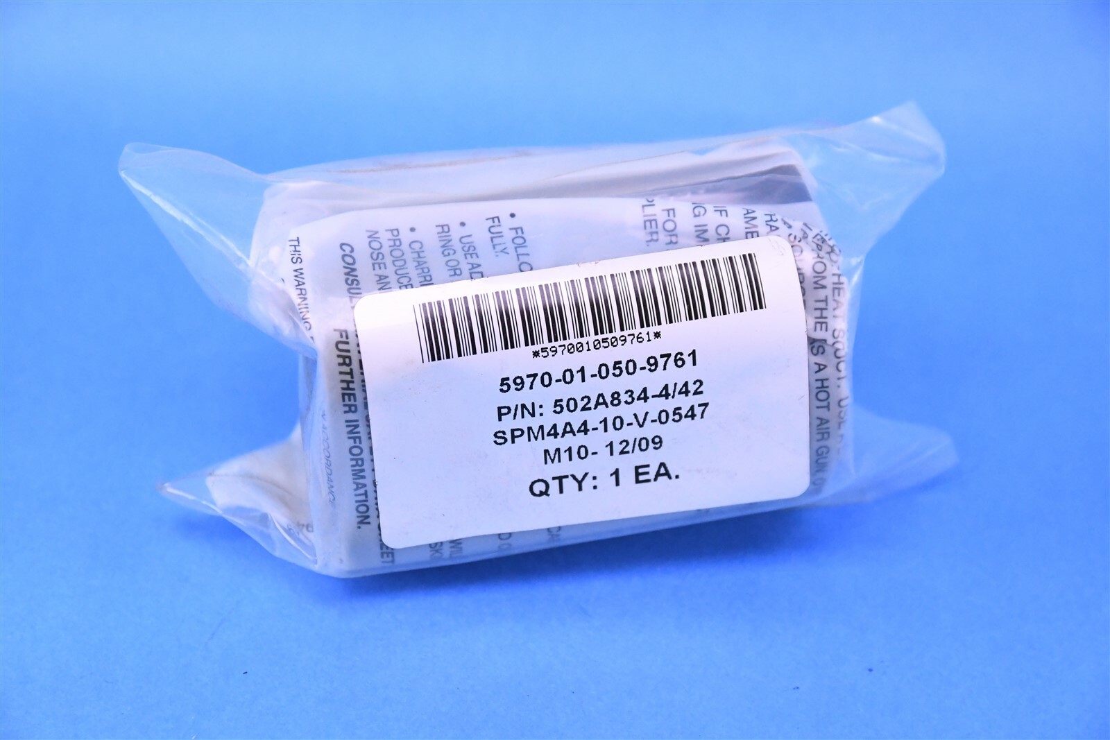 Tyco Electrical Shrink Sleeving Boot 1 to 4 Transition Part # 502A834-4/42