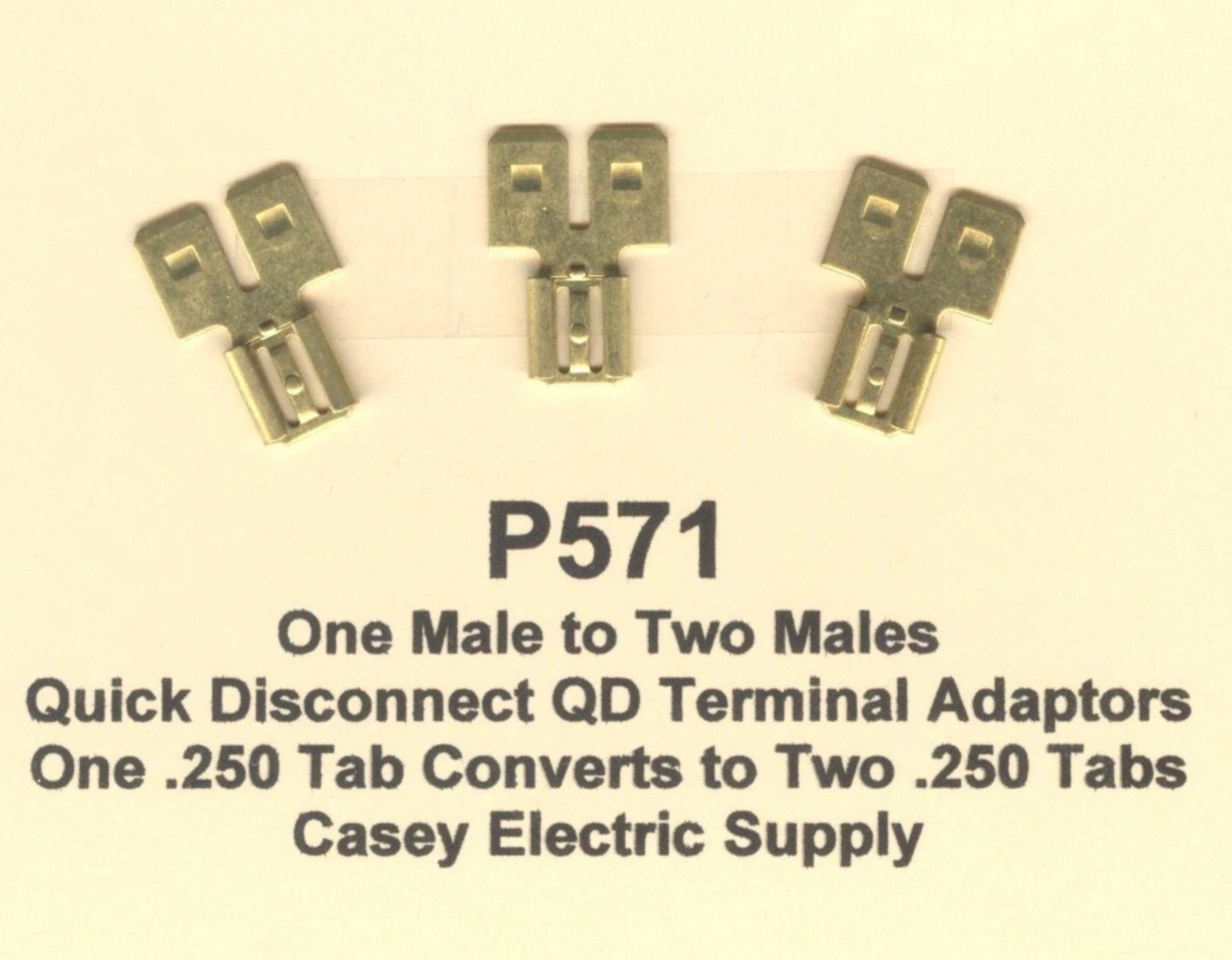 (10 PC) 3 WAY Female/Double Male .250 1/4″ WIRE CONNECTOR MADE IN USA