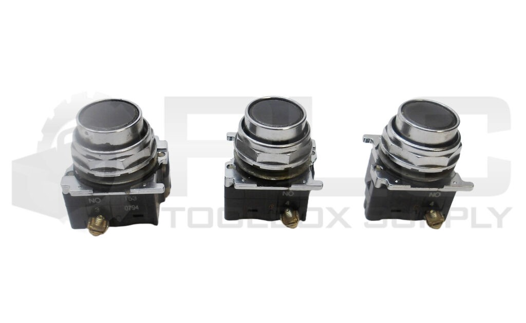 LOT OF 3 EATON CUTLER HAMMER 10250T/91000T PUSH BUTTON BLACK