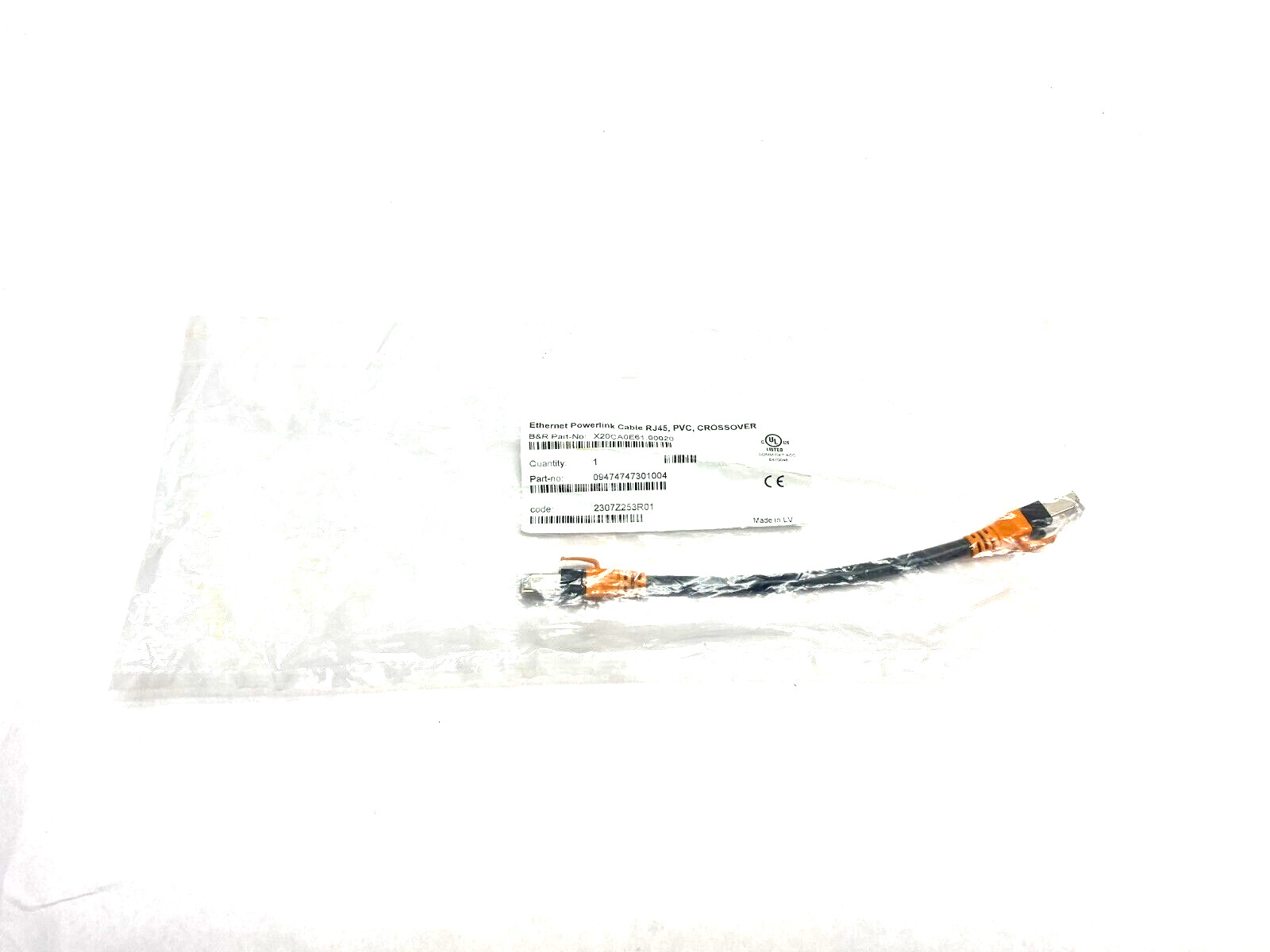 B&R X20CA0E61.00020 Ethernet Powerlink RJ45 Crossover Cable 0.2m Length