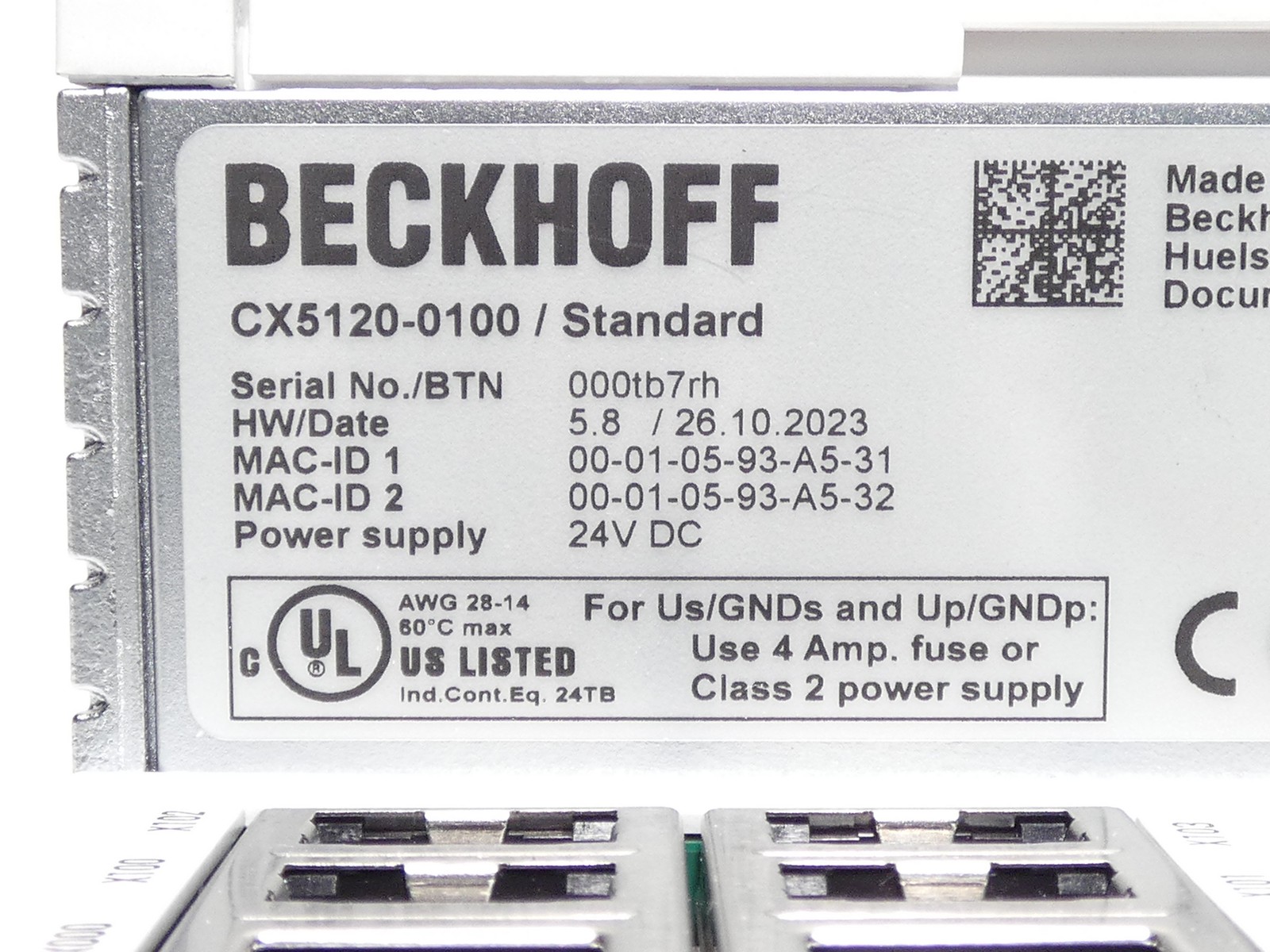 Beckhoff CX5120-0100 CPU Module Embedded PC 1.46 GHz Single-Core CX5120