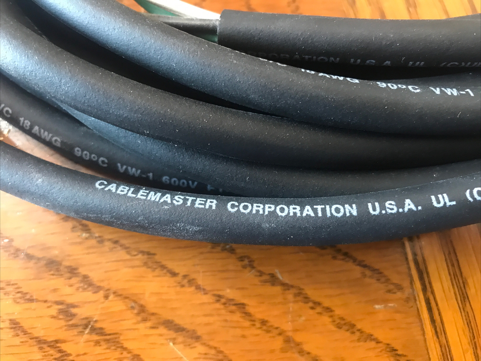 18 AWG SOOW 3/C Cord 600 Volt Water Resistant UL (C)UL VW-1 Heavy Cord 30Ft Cord