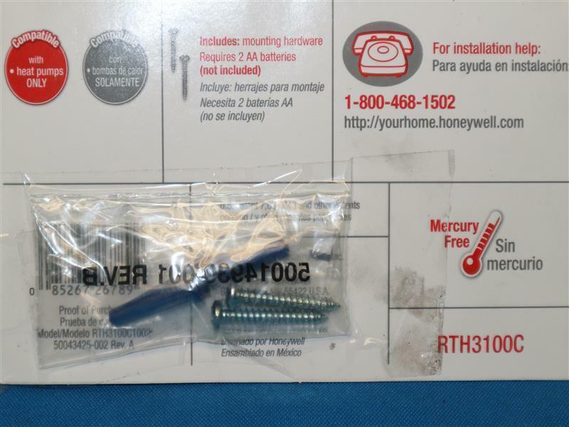 Honeywell RTH3100C Digital Non-Programmable Thermostat w/ Missing Cover