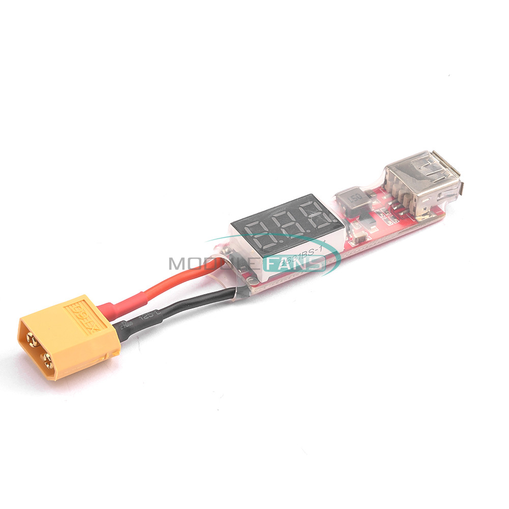 2S to 6S Lipo Li-ion Battery XT60 /T Plug to USB Charger Converter Adapter Board