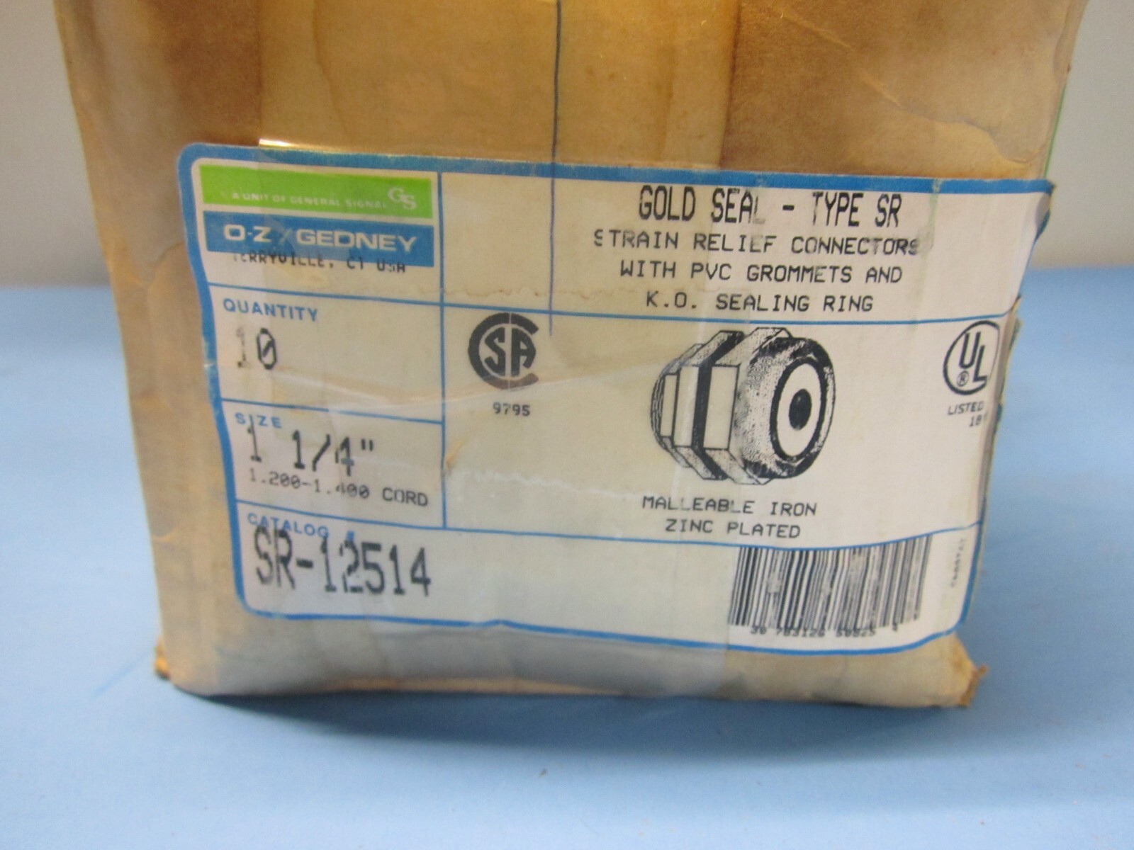 Oz Gedney SR-12514 Gold Seal 1 1/4″ Strain Relief Connector Lot of 15 NIB