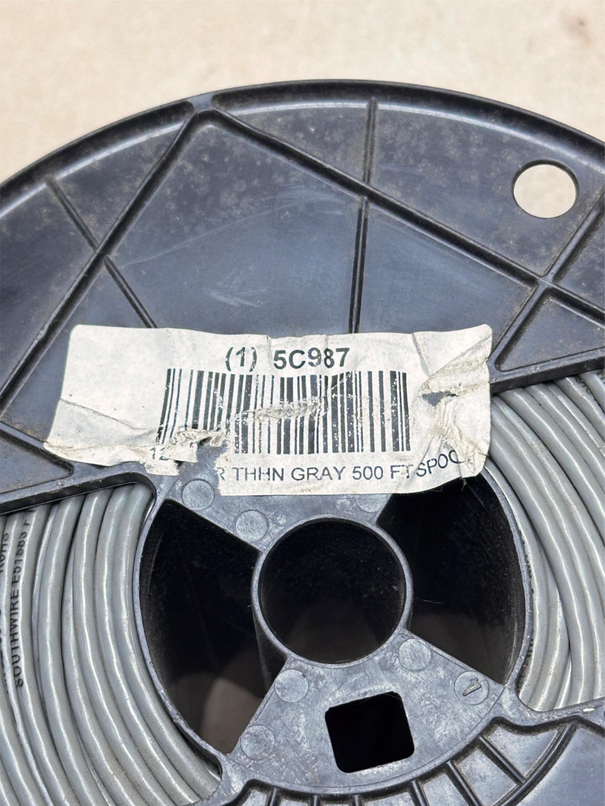 500ft Machine Tool Wire 12Str 12Awg THHN Cu 500SpC Gray Wire 600V USA Made