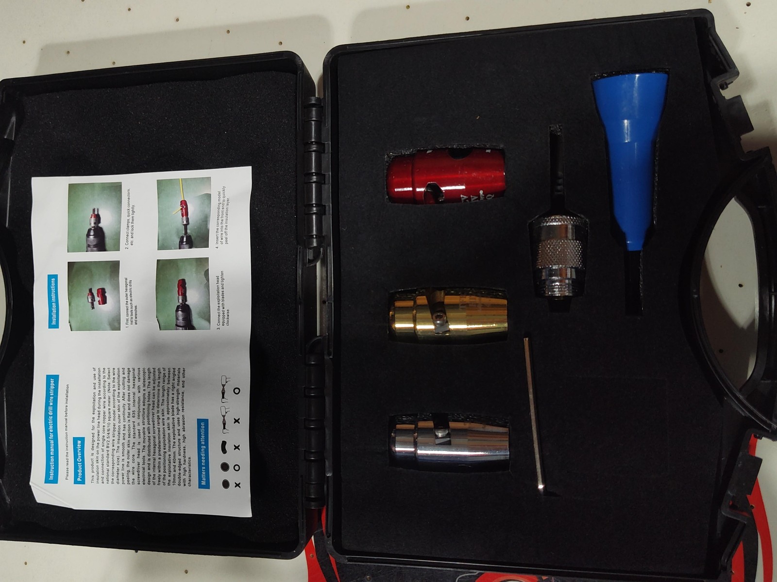 Efekol 5-in-1 Wire Twister Drill Set Electric Wire Stripper Twisting Tool Kit