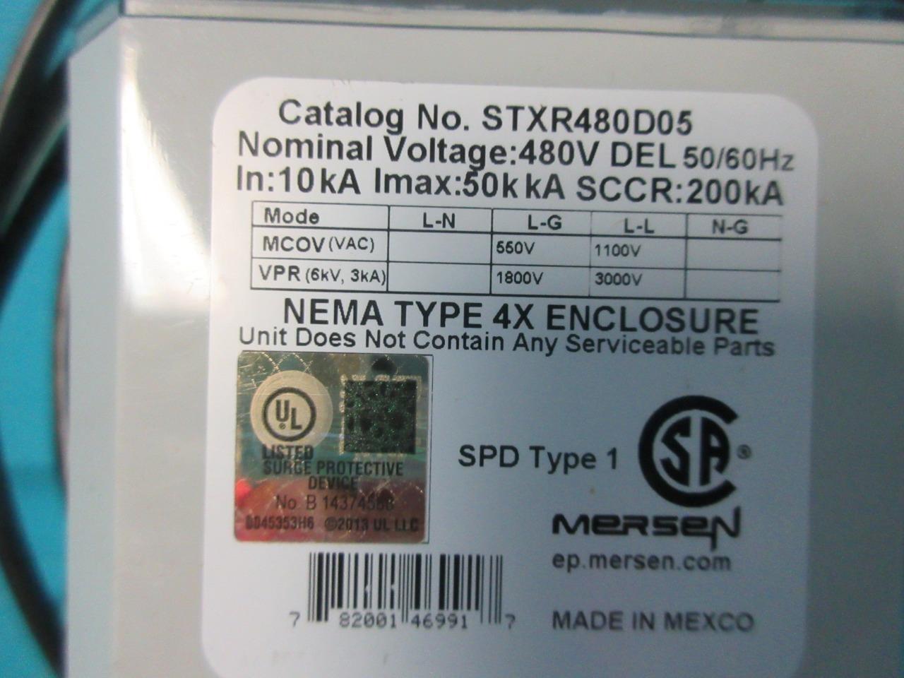 NEW MERSEN STXR480D05 SURGE PROTECTIVE DEVICE 480V 10KA IN PROTECTION NEW IN BOX