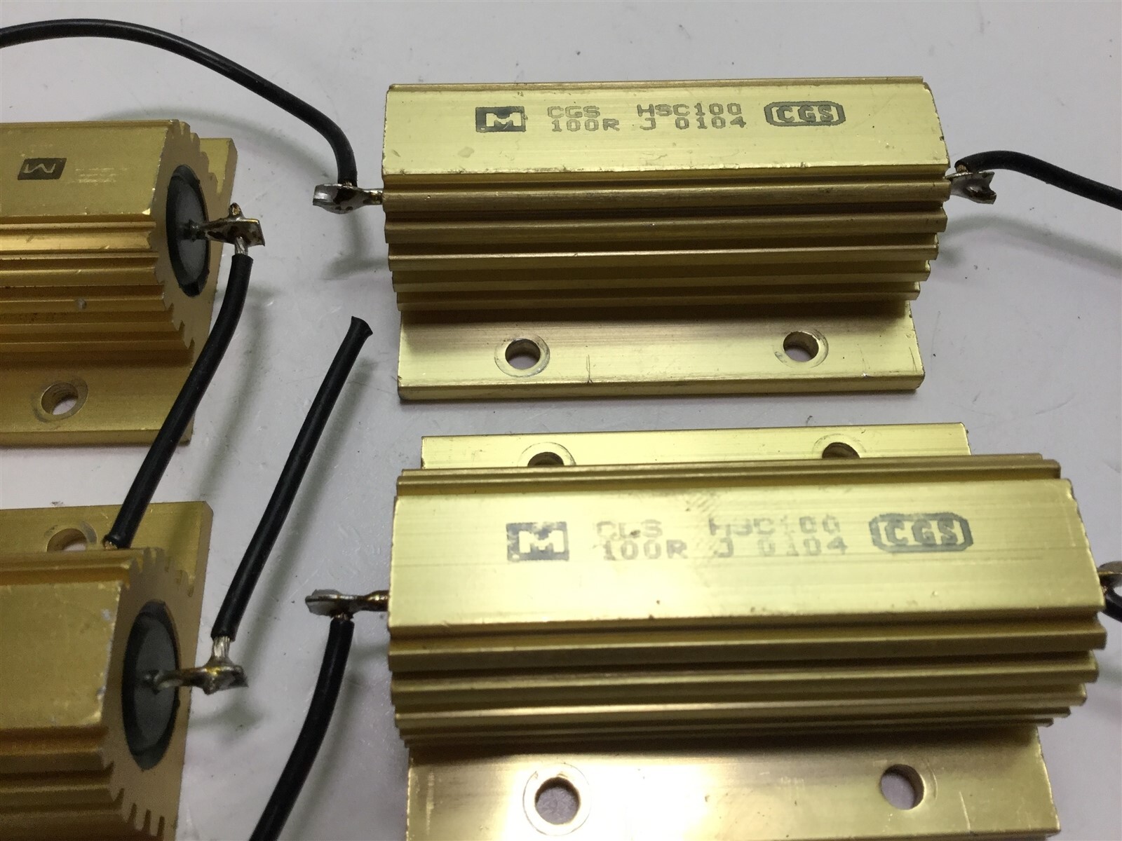 Lot of 4 TE Connectivity CGS HSC100 100R J 100 Ohm 100 Watt 5% Power Resistors