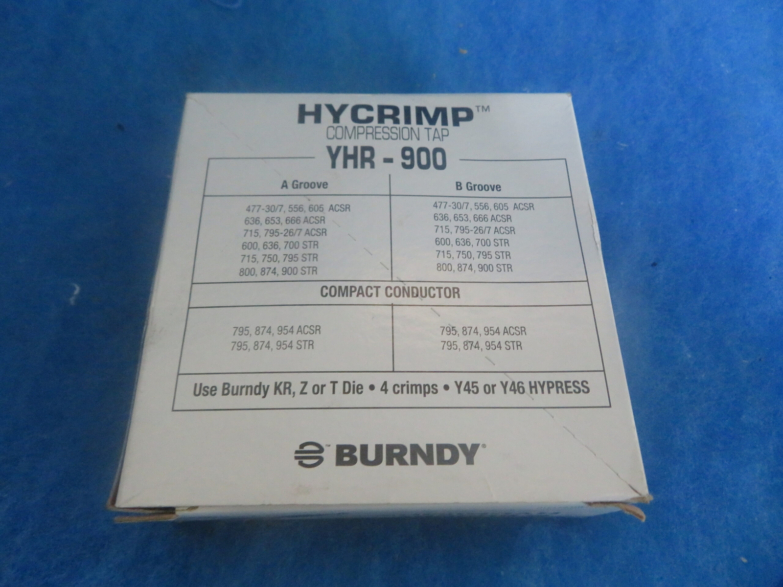 NIB Burndy Hycrimp YHR-900 Compression Tap + 1 Year Warranty