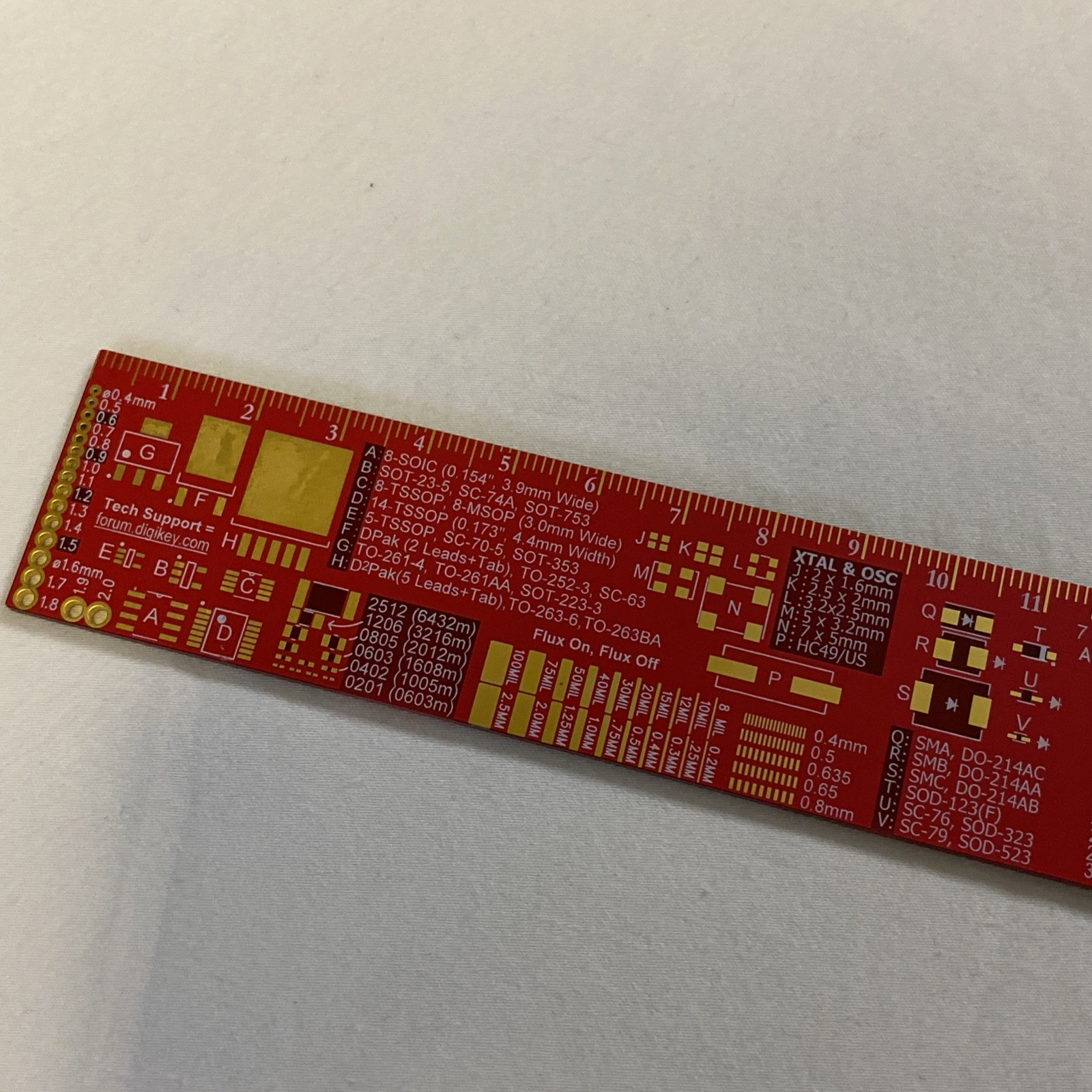 1 ft 12″ 30.48 cm Red Digi-Key PCB Ruler ND Metal Reference Electronic Engineer