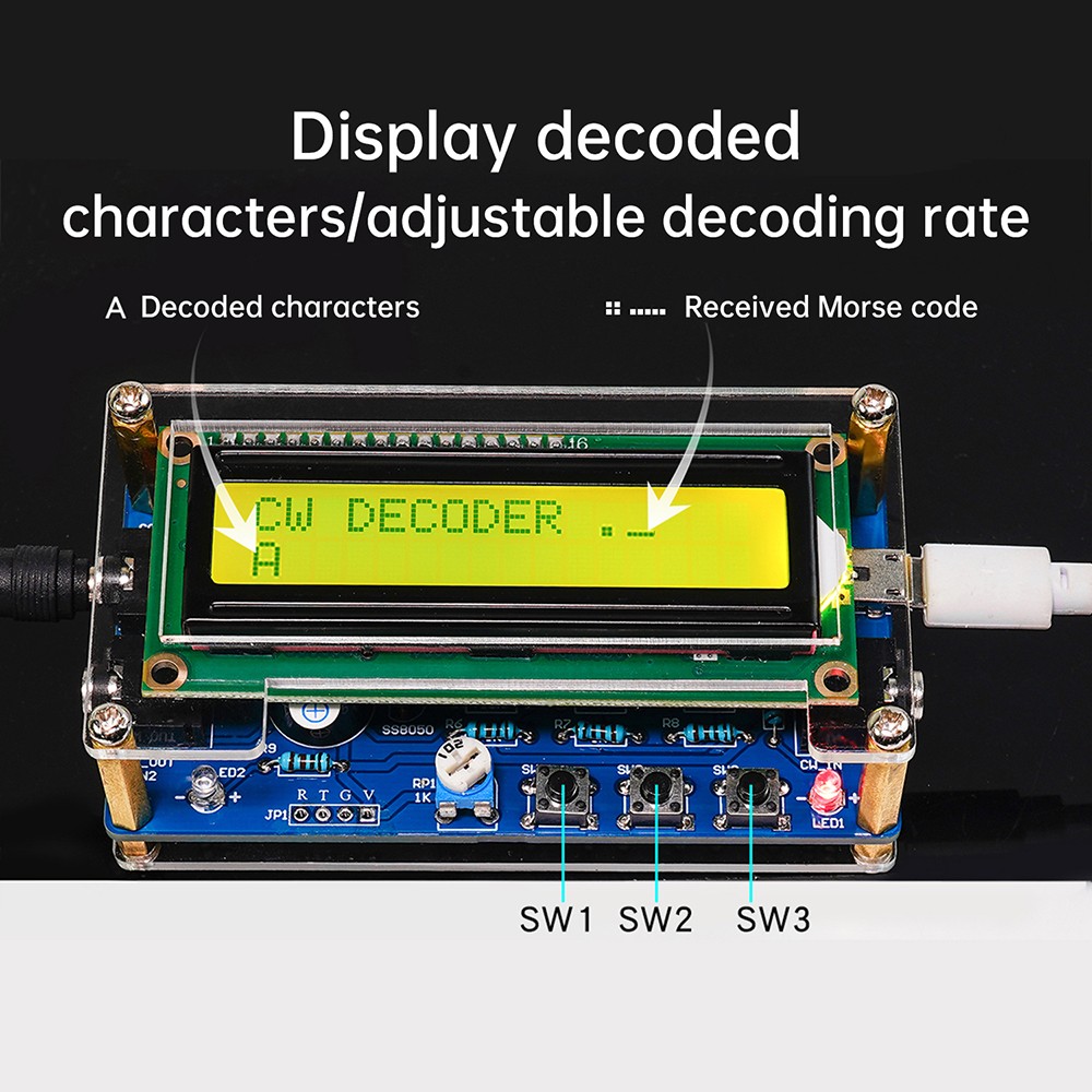 DC 5V CW Morse Code Decoder Circuit Board Welding Practice DIY Electronic Kit