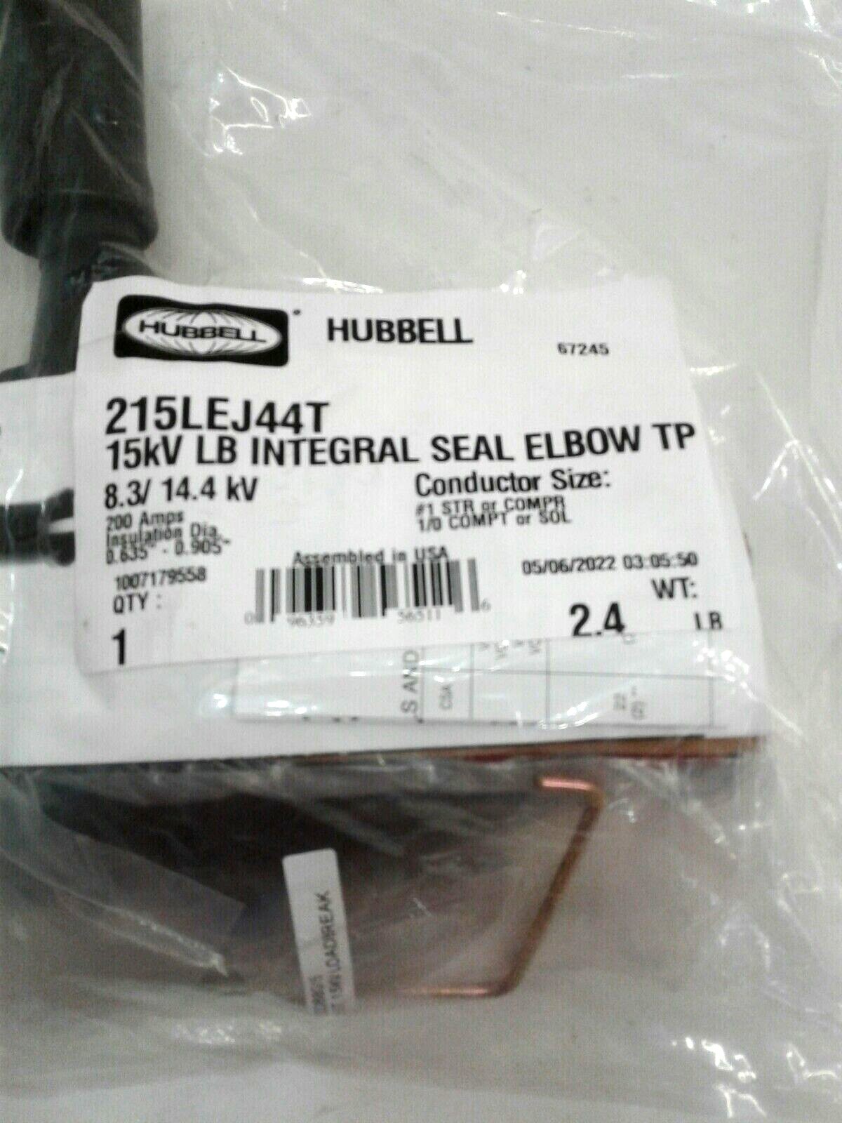 Hubbell 215LEJ44T 15kV LB Integral Seal Elbow TP 200A .635″-.905″ #1 STR or COM