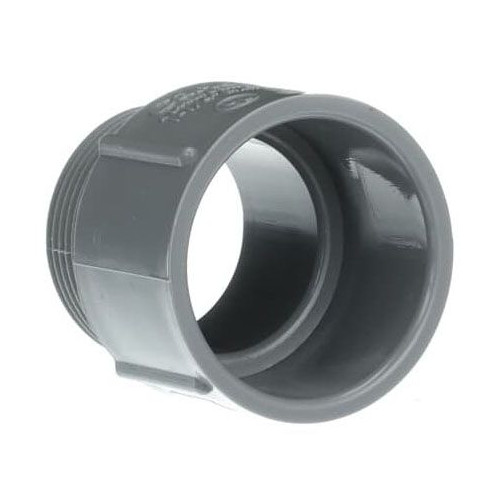 Carlon E943G, 1-1/4″, Schedule 40, Gray, PVC, Male Adapter, 1pc