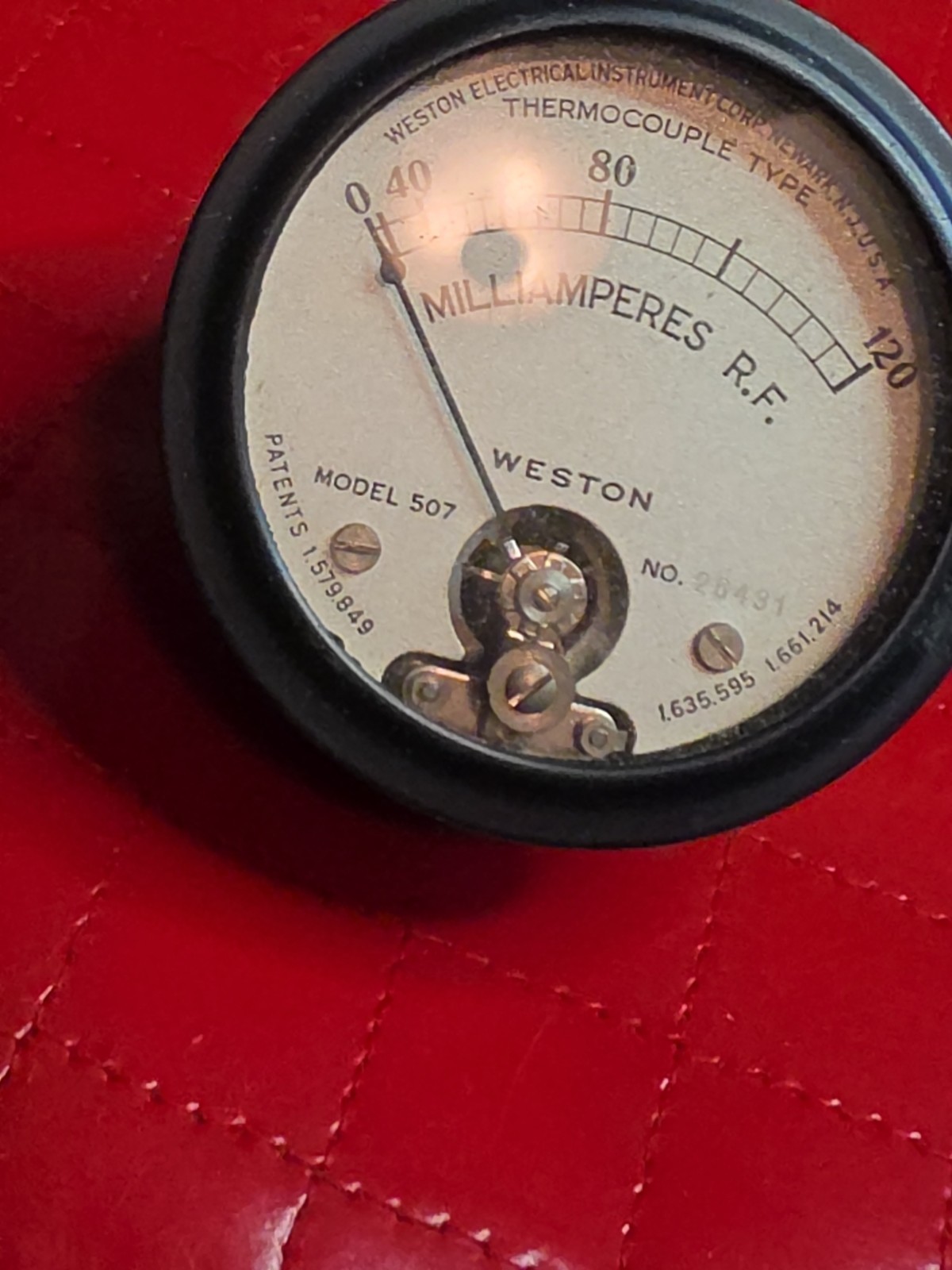 Weston electrical USA Thermocouple Milliamperes R.F. Model 507