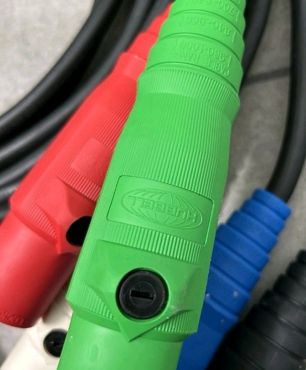 Hubbell 10 Ft Cam Lock #2 Generator Power Feeder Adapter Cable Set Of 5 New