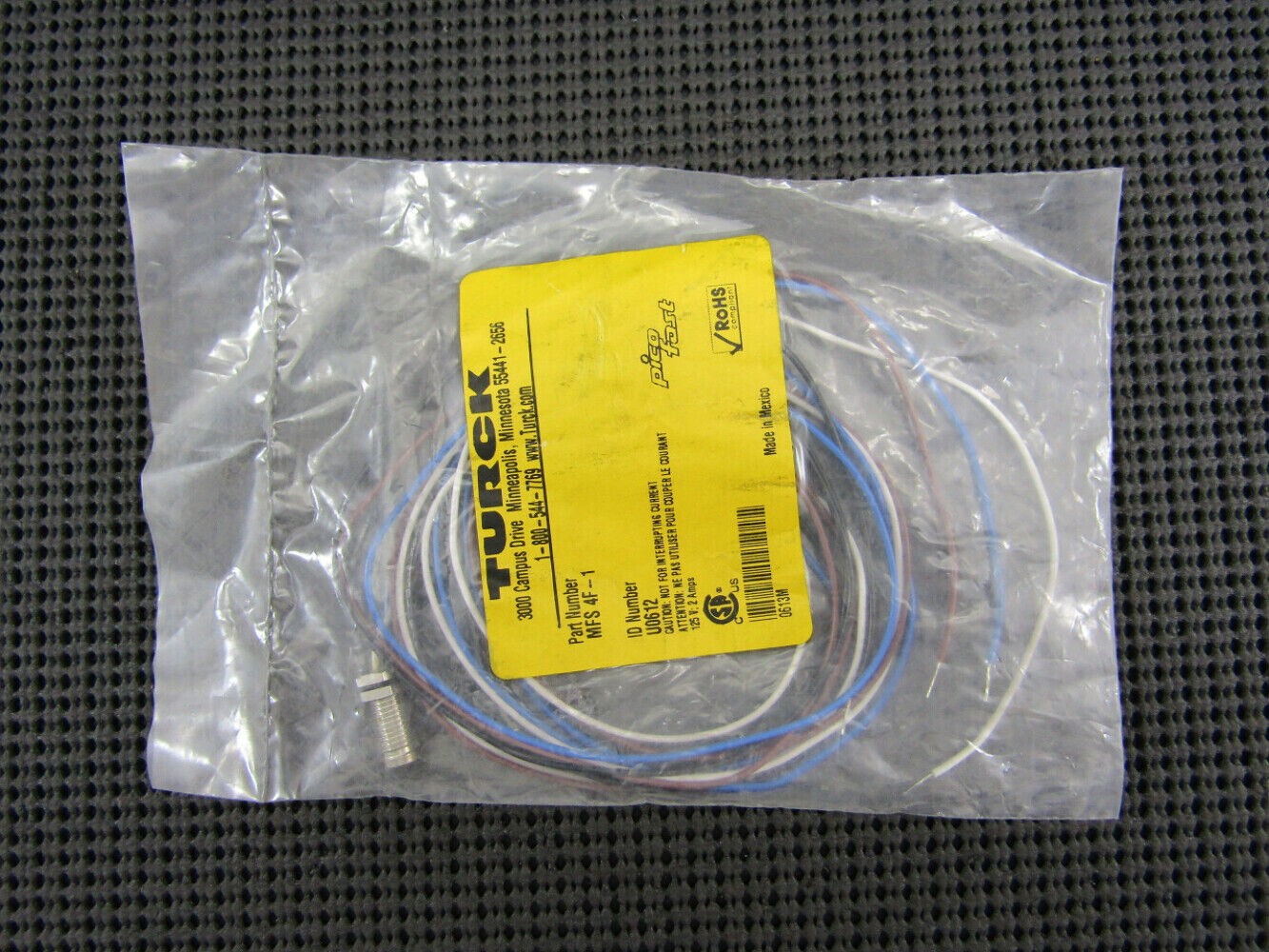 Turck MFS 4F-1 Picofact Receptacle U0612 – Lot of 2 / Factory Sealed