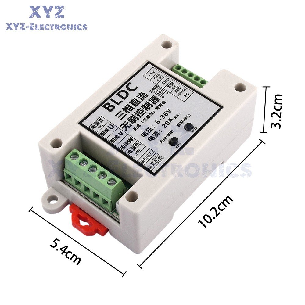 ZS-X14 400W BLDC 3-phase DC Brushless Driver Control Board Motor Controller