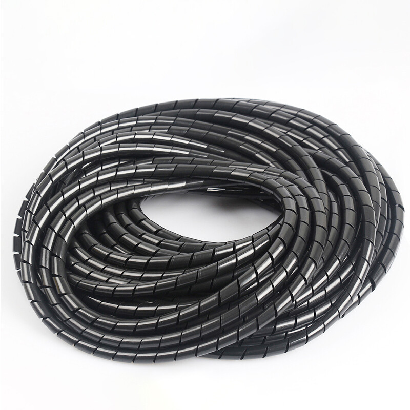 Flexible Cable Spiral Wrap Band φ4mm-30mm Cable Protection Sleeve Black White