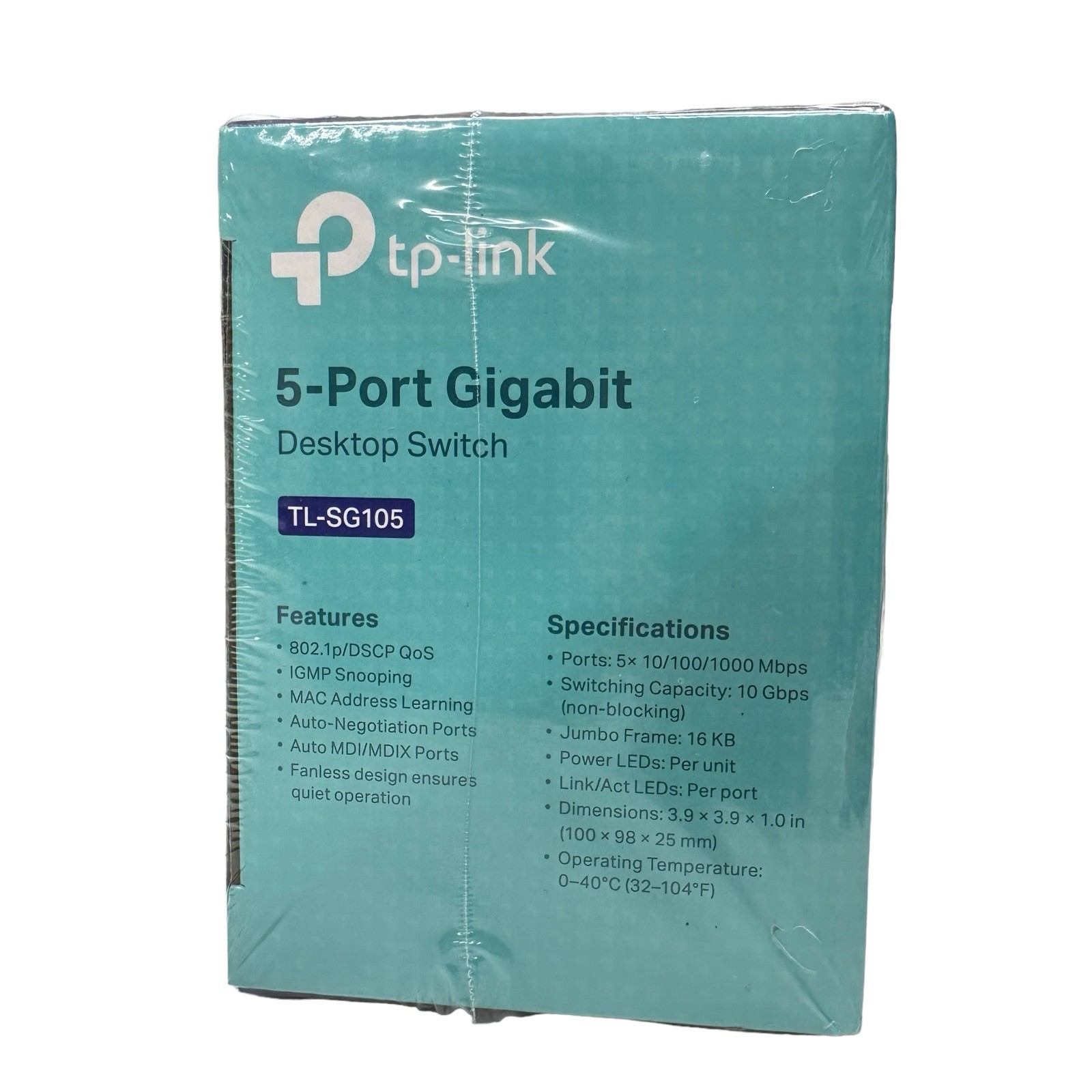 TP-Link TL-SG105 5-Port Gigabit Desktop Network Switch New Sealed