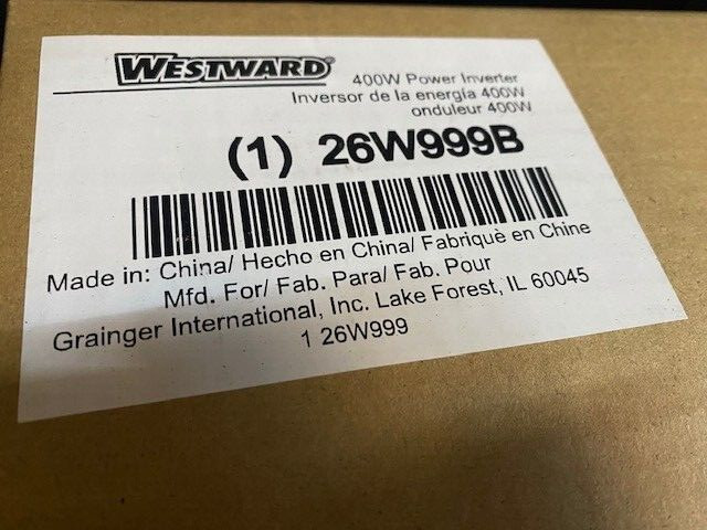 WESTWARD 26W999B 400W POWER INVERTER (NEW)
