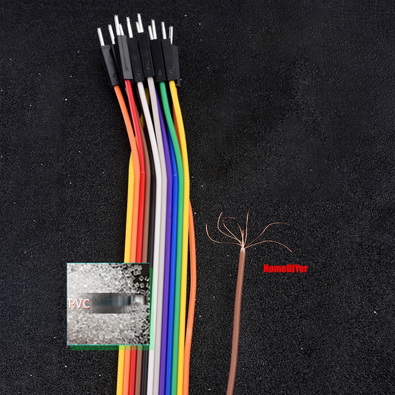 40PCS Dupont Jump Wires M-F M-M F-F Jumper Breadboard Cable Lead Hobby 10-40 Pin