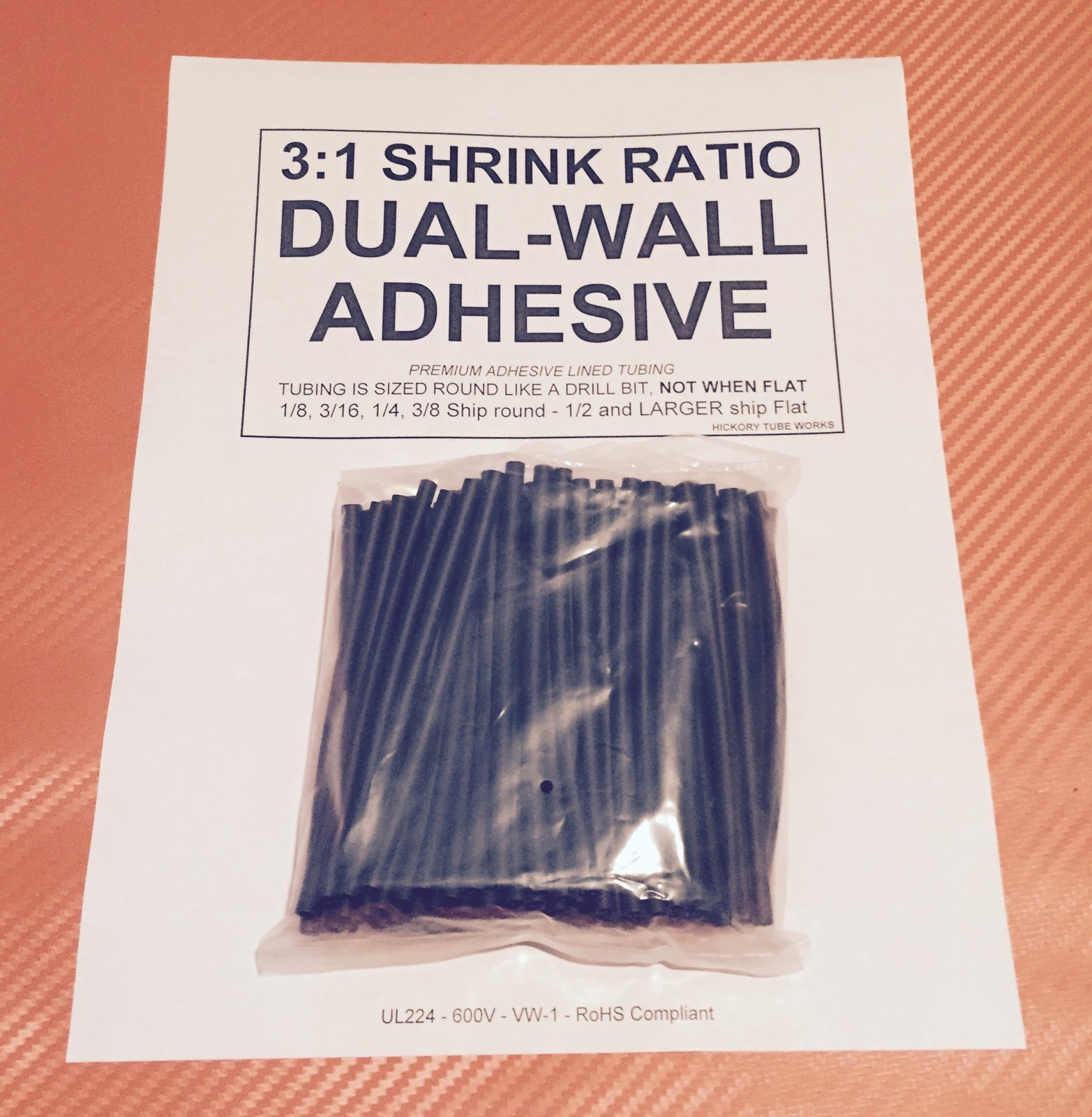 1/4″ / 6mm I.D Red (4″ 25pcs) Dual-Wall Adhesive Lined 3:1 Heat Shrink Tubing