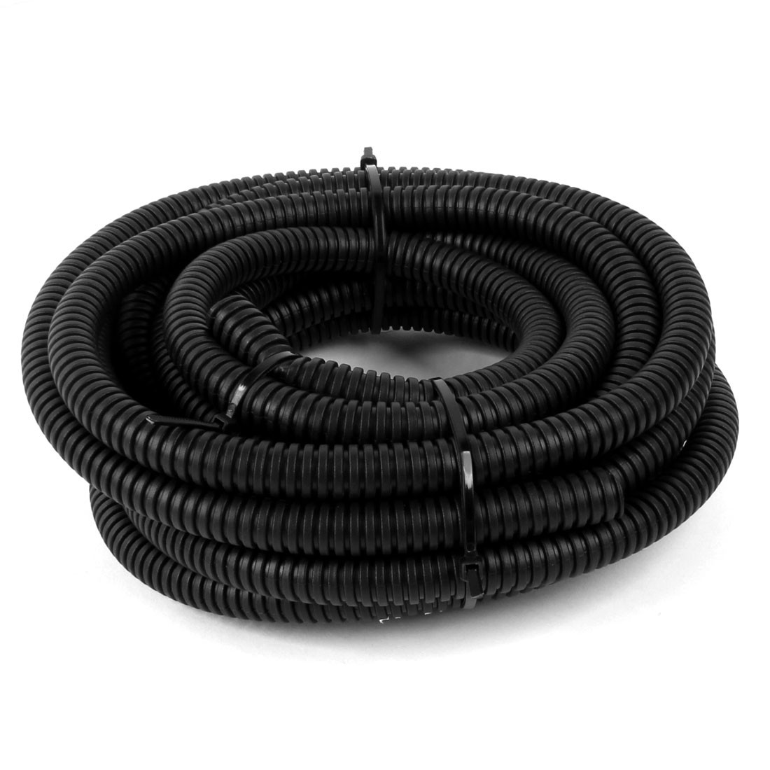 5 M 9.5×13 mm Plastic Flexible Corrugated Conduit Tube for Garden,Office Black
