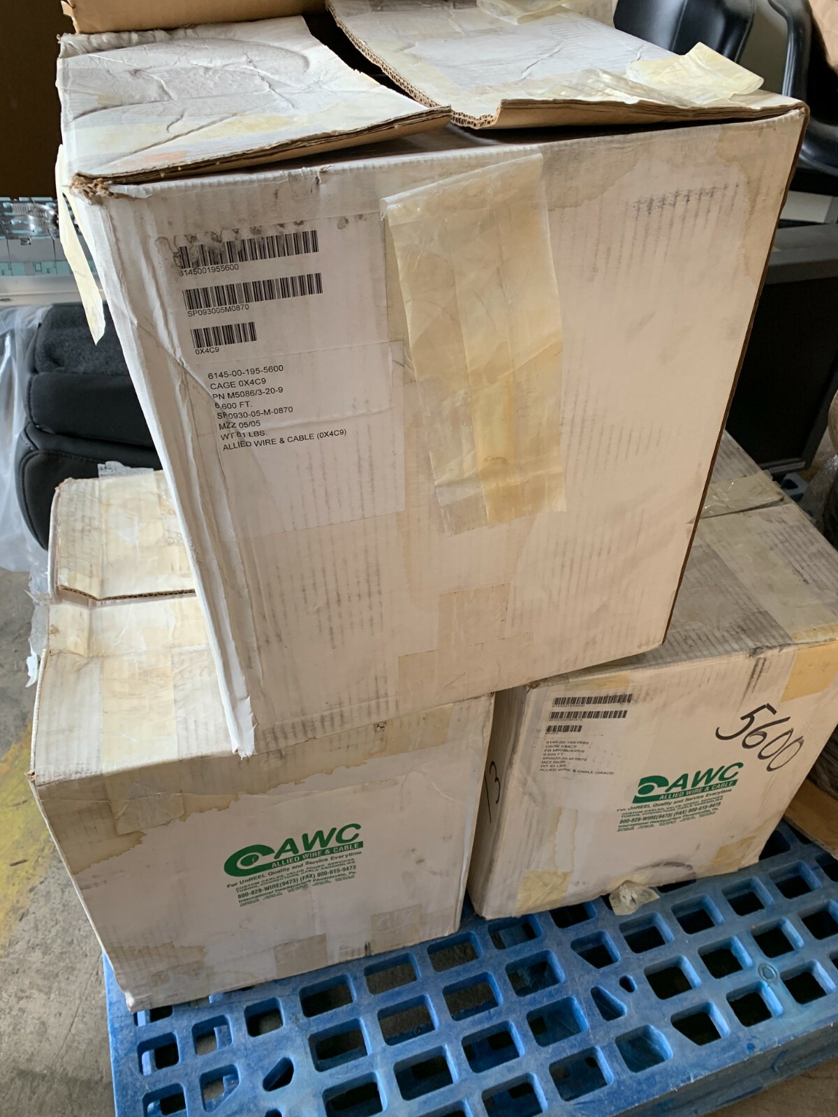 Allied Wire & Cable AWC Electrical Lot of 12 – 550′ Each M5086 3-20-9 20 AWG